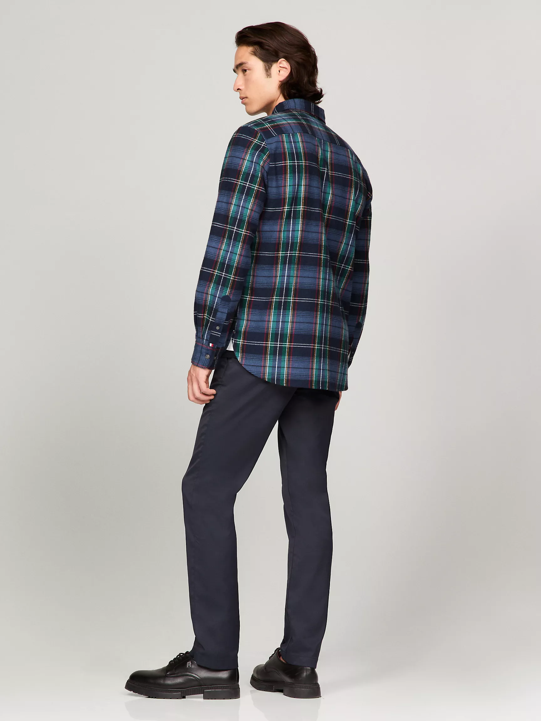 Мужская рубашка Tommy Hilfiger, Фланелевая рубашка стандартного кроя в темную клетку