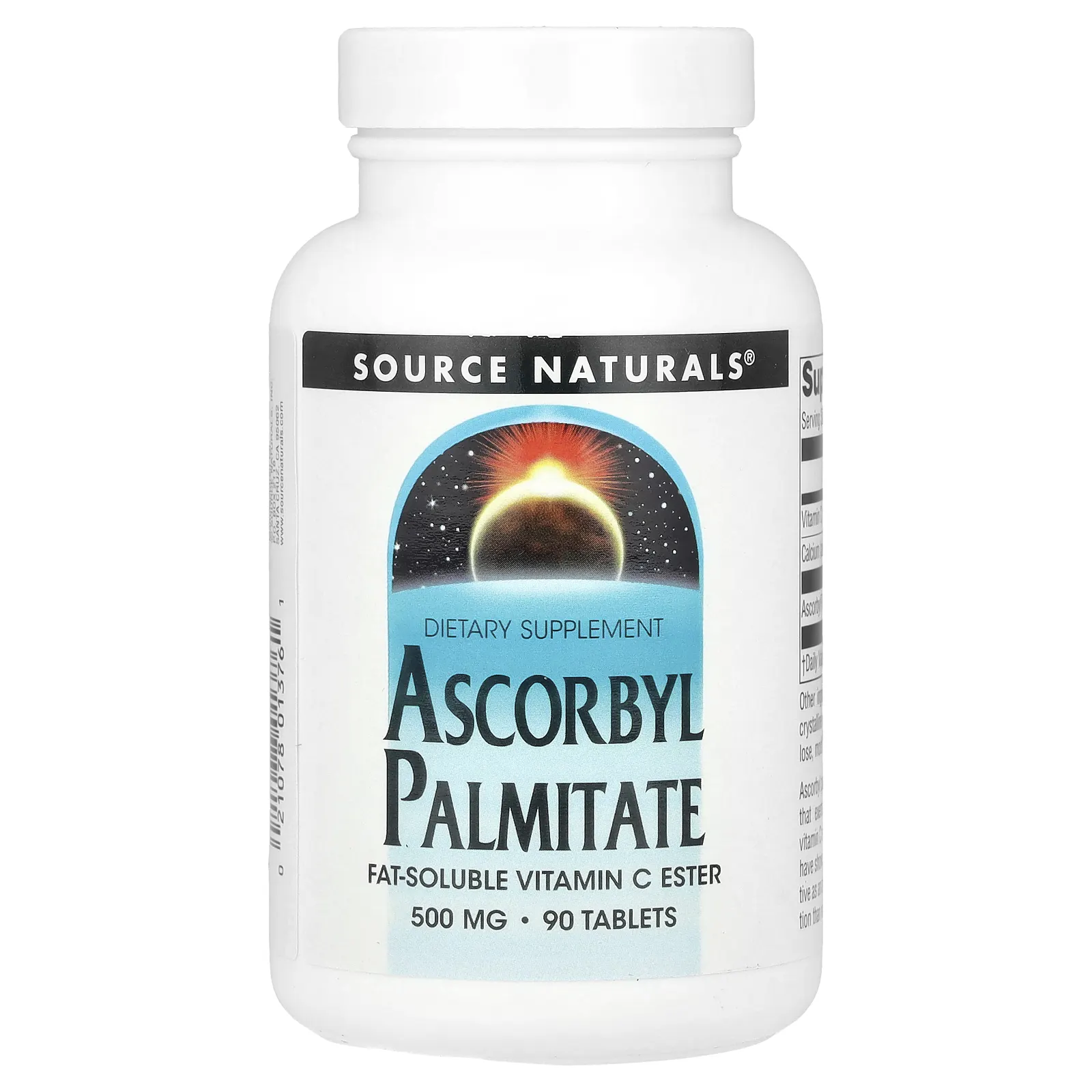 Source Naturals, Аскорбил пальмитат, 500 мг, 90 таблеток