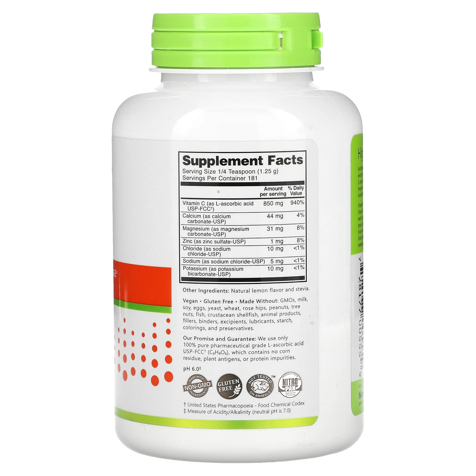 NutriBiotic, Immunity, Lemon Electro-C, 227 г (8 унций)