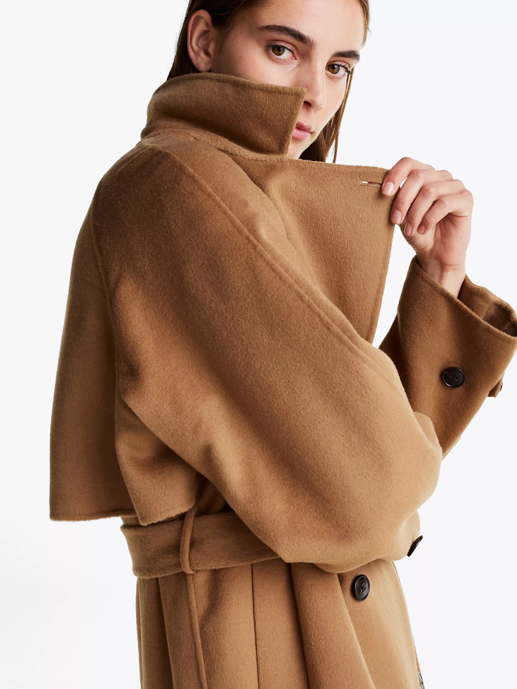 Женское пальто Tommy Hilfiger, Удлиненный тренч свободного кроя из шерстяной смеси