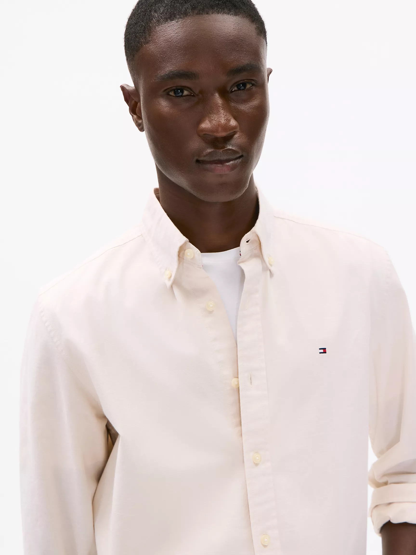 Мужская рубашка Tommy Hilfiger, Эластичная рубашка из оксфорда стандартного кроя