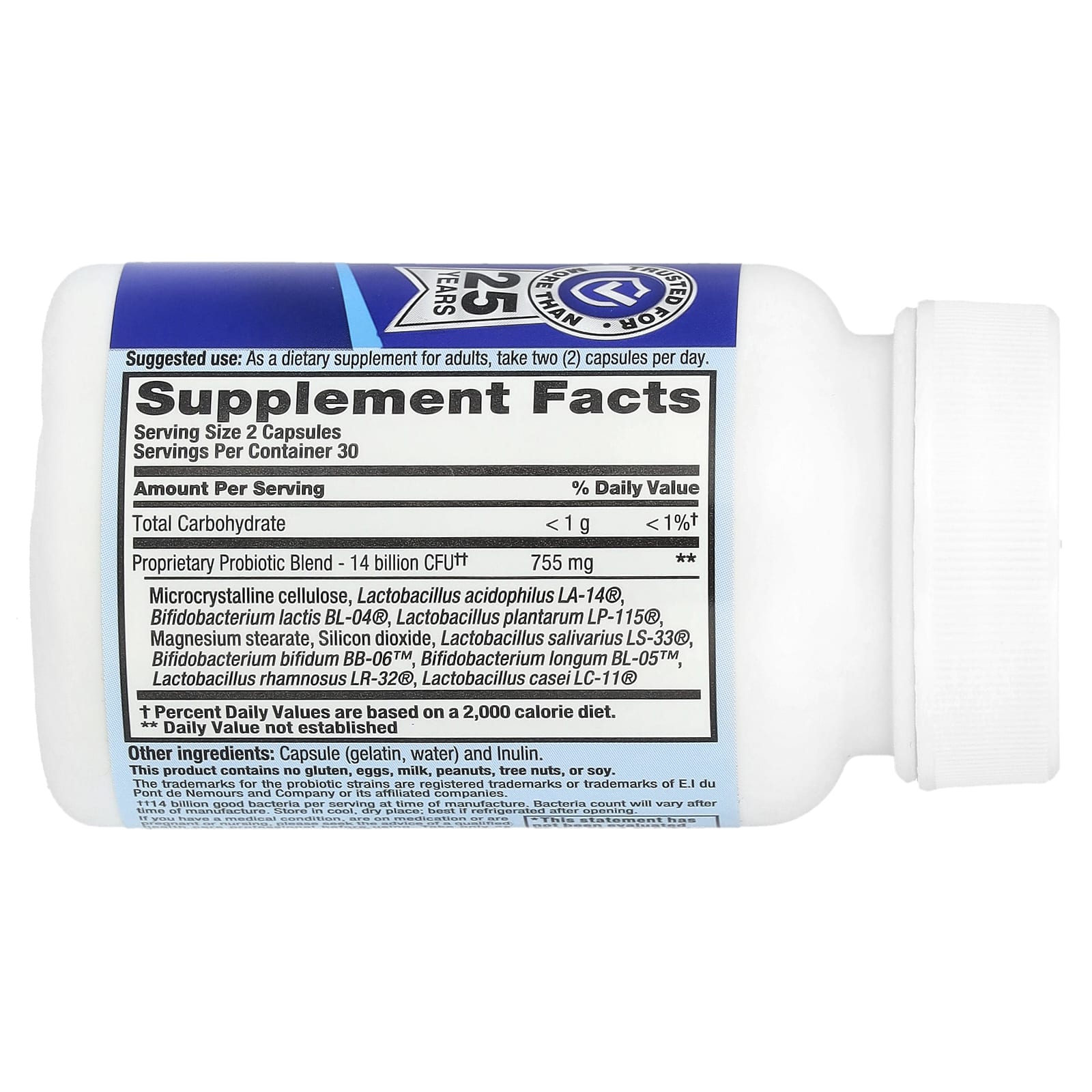 Nutrition Now, PB 8, пробиотик, 14 млрд, 60 капсул (7 млрд в 1 капсуле)