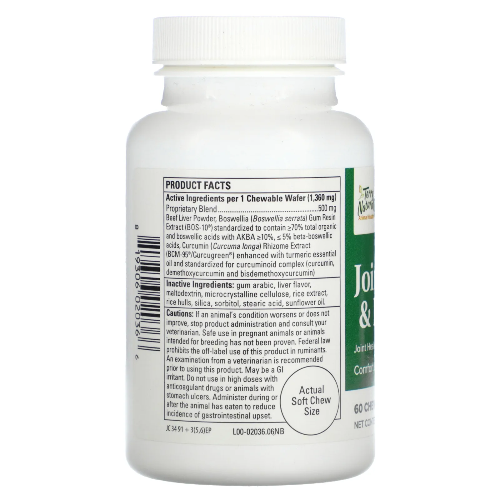 Terry Naturally, Joint & Hip, для собак, 60 жевательных вафель, 82 г (2,9 унции)