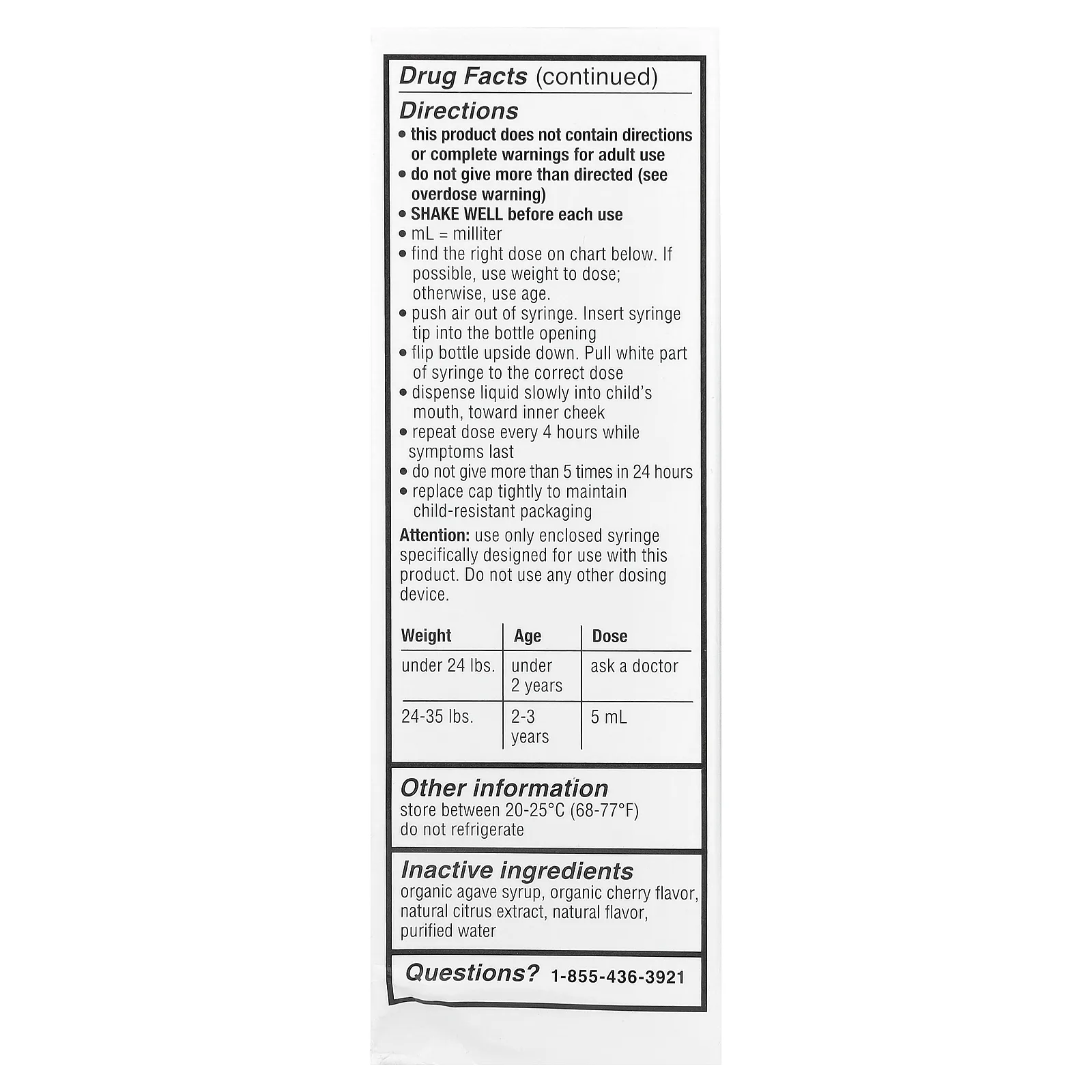 Genexa, Infants 'Pain & Fever, органическая вишня, 160 мг, 59 мл (2 жидк. Унции)