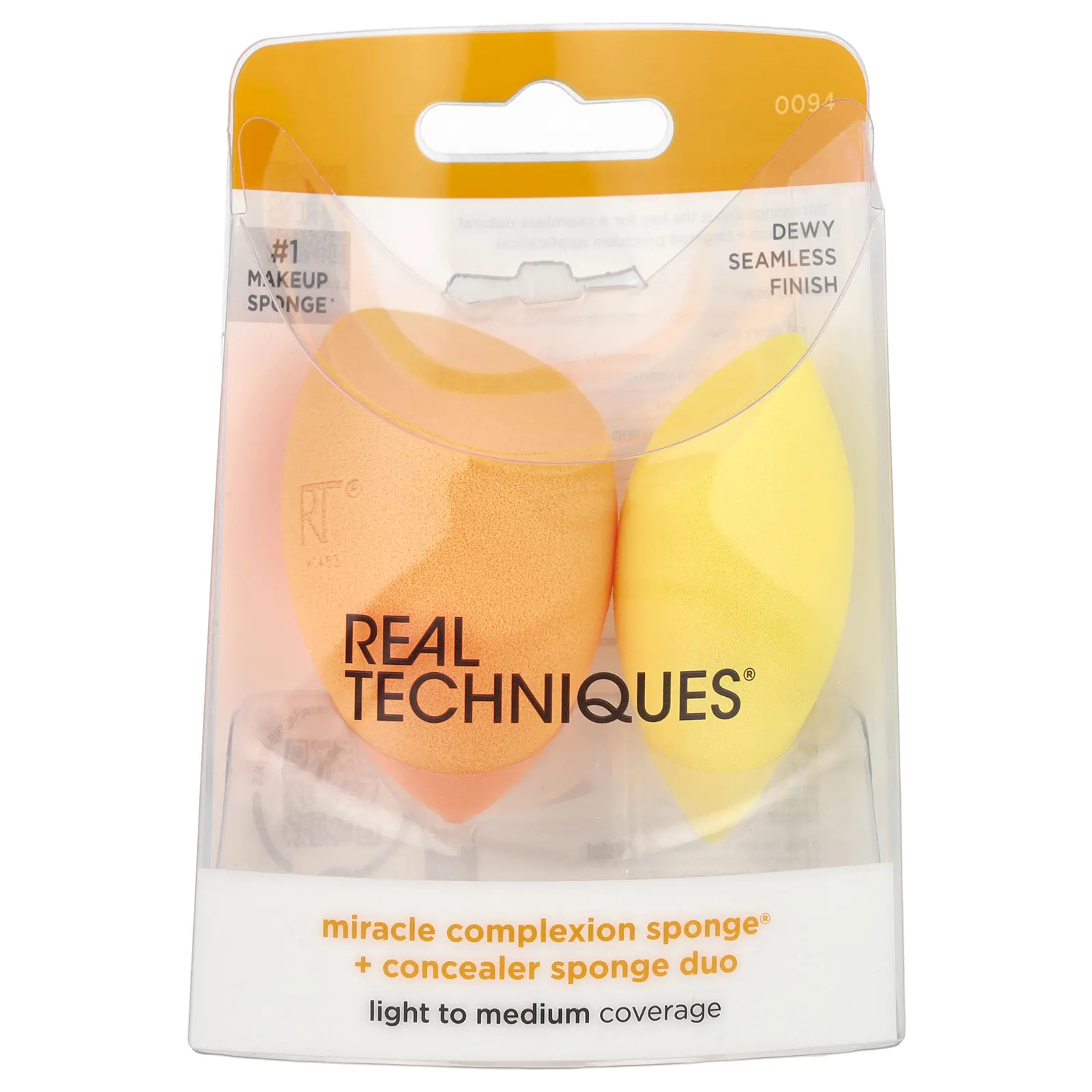 Real Techniques, Чудо-спонж + консилер, спонж, 2 шт.