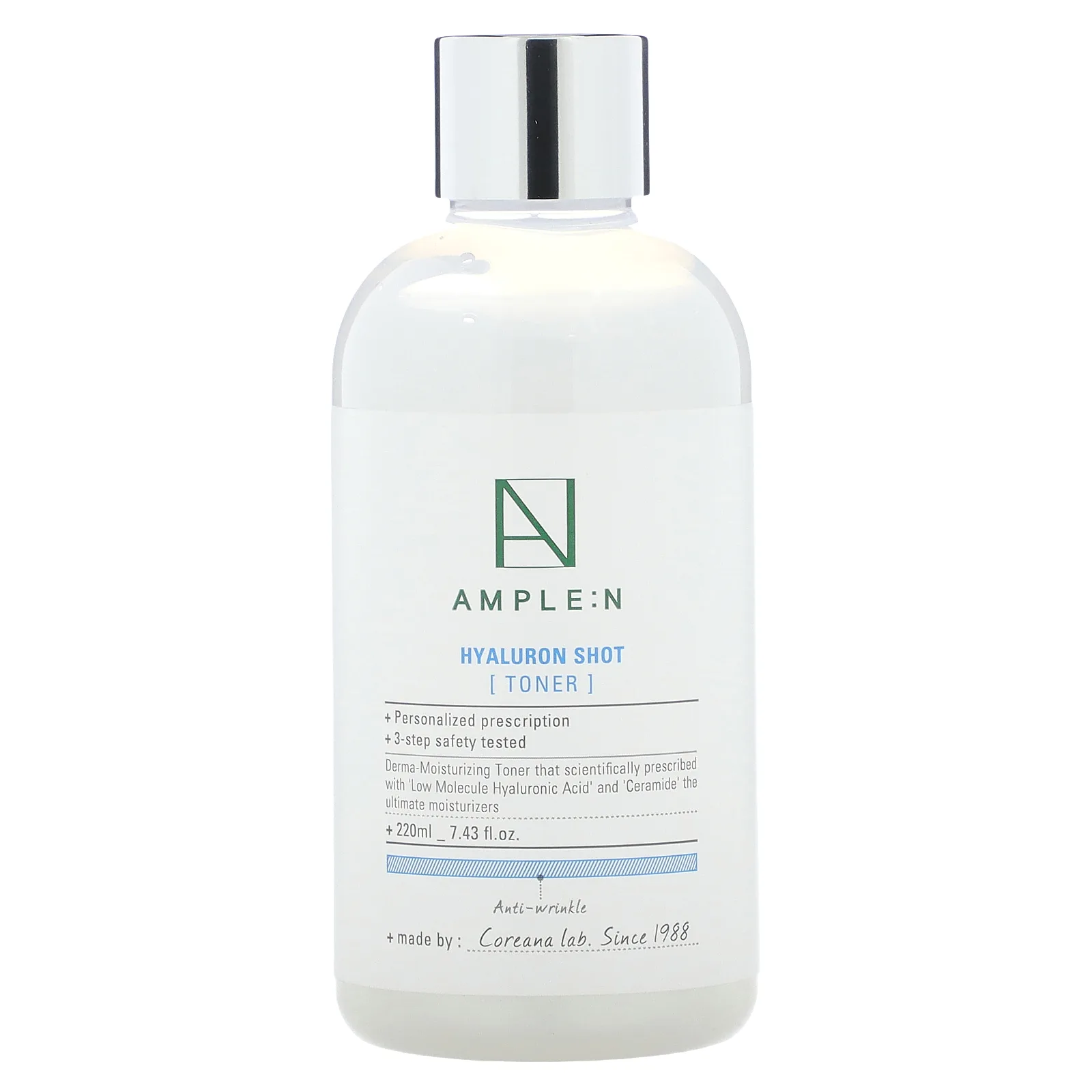 AMPLE:N, Hyaluron Shot, тоник, 220 мл (7,43 жидк. Унции)