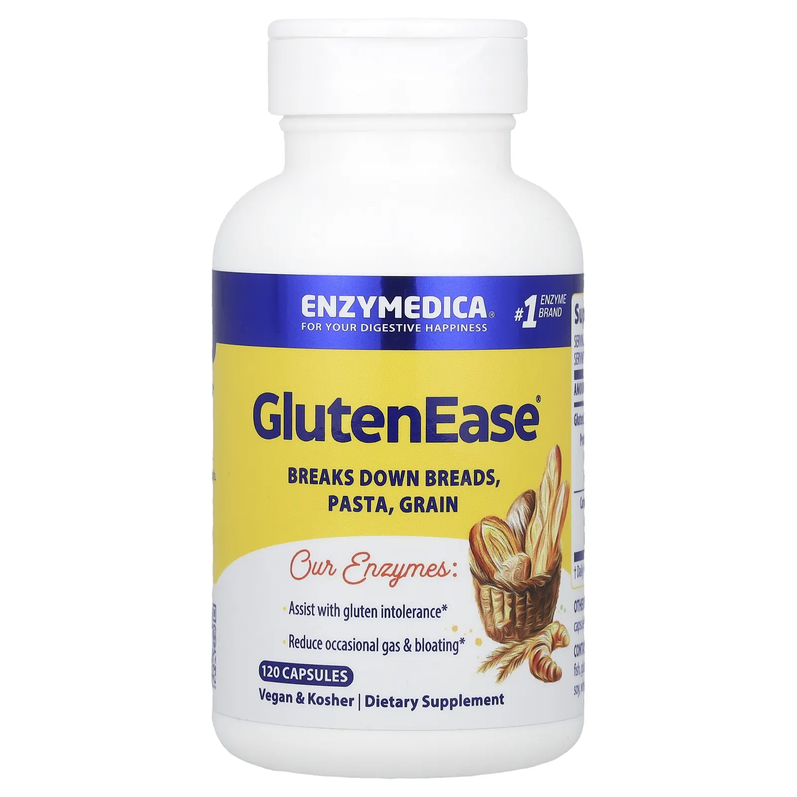 Enzymedica, GlutenEase, 120 капсул