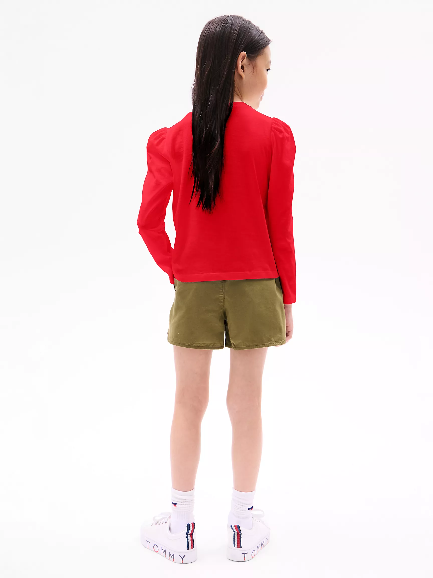 Футболка для девочек Tommy Hilfiger, Детская футболка с объемными плечами