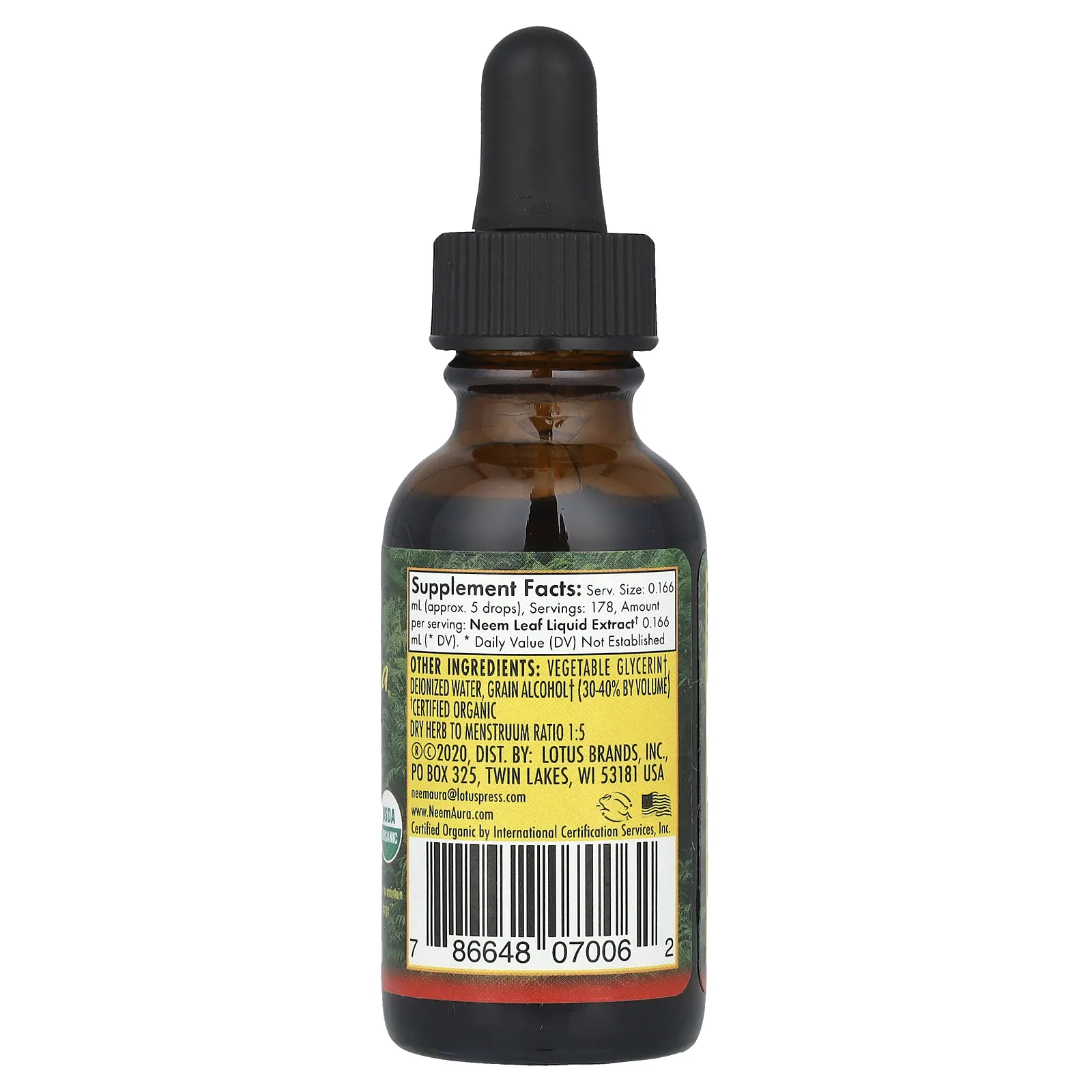 NeemAura, Концентрированный экстракт листьев нима, 1 жидкая унция (30 мл)
