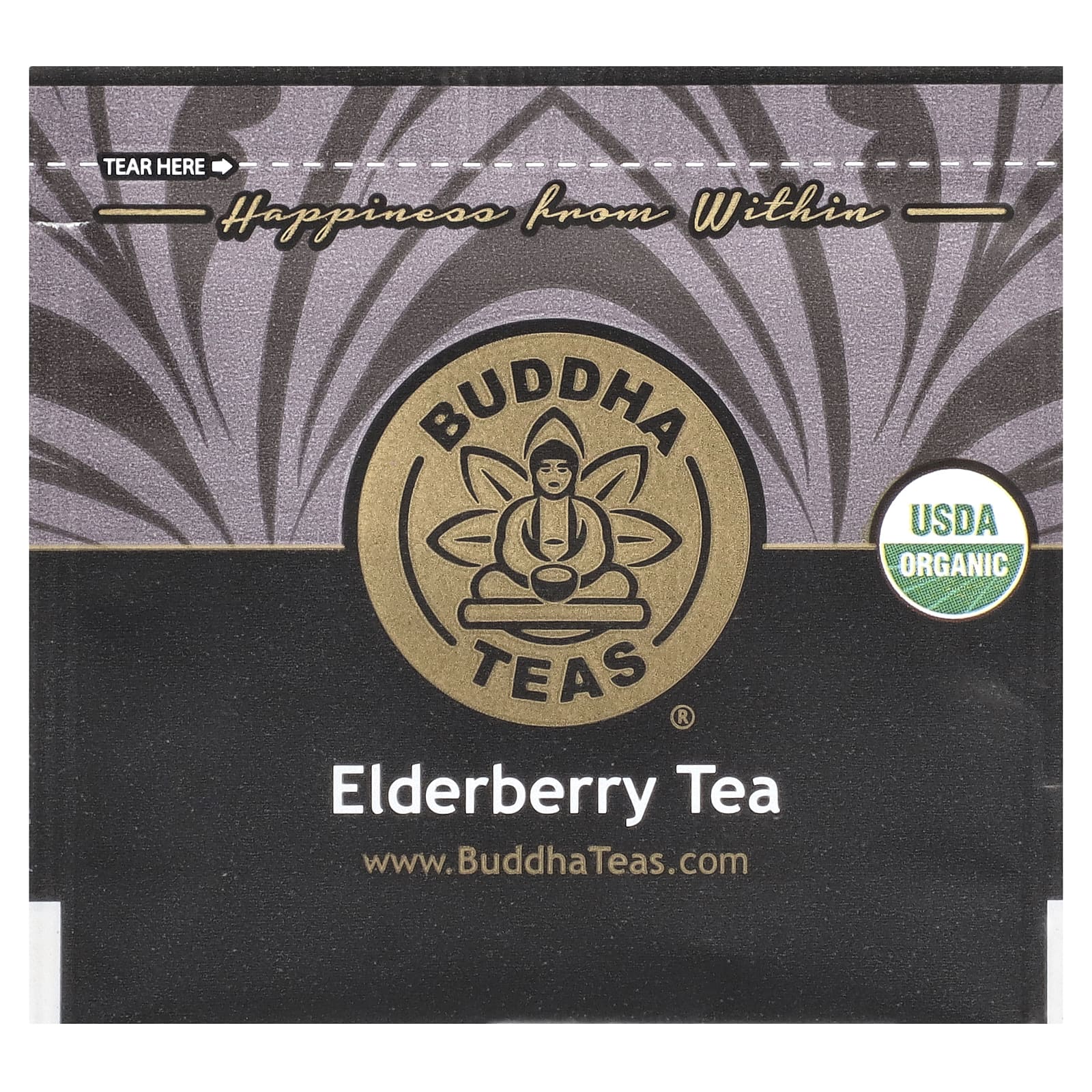 Buddha Teas, Органический травяной чай, бузина, 18 чайных пакетиков, 27 г (0,95 унции)
