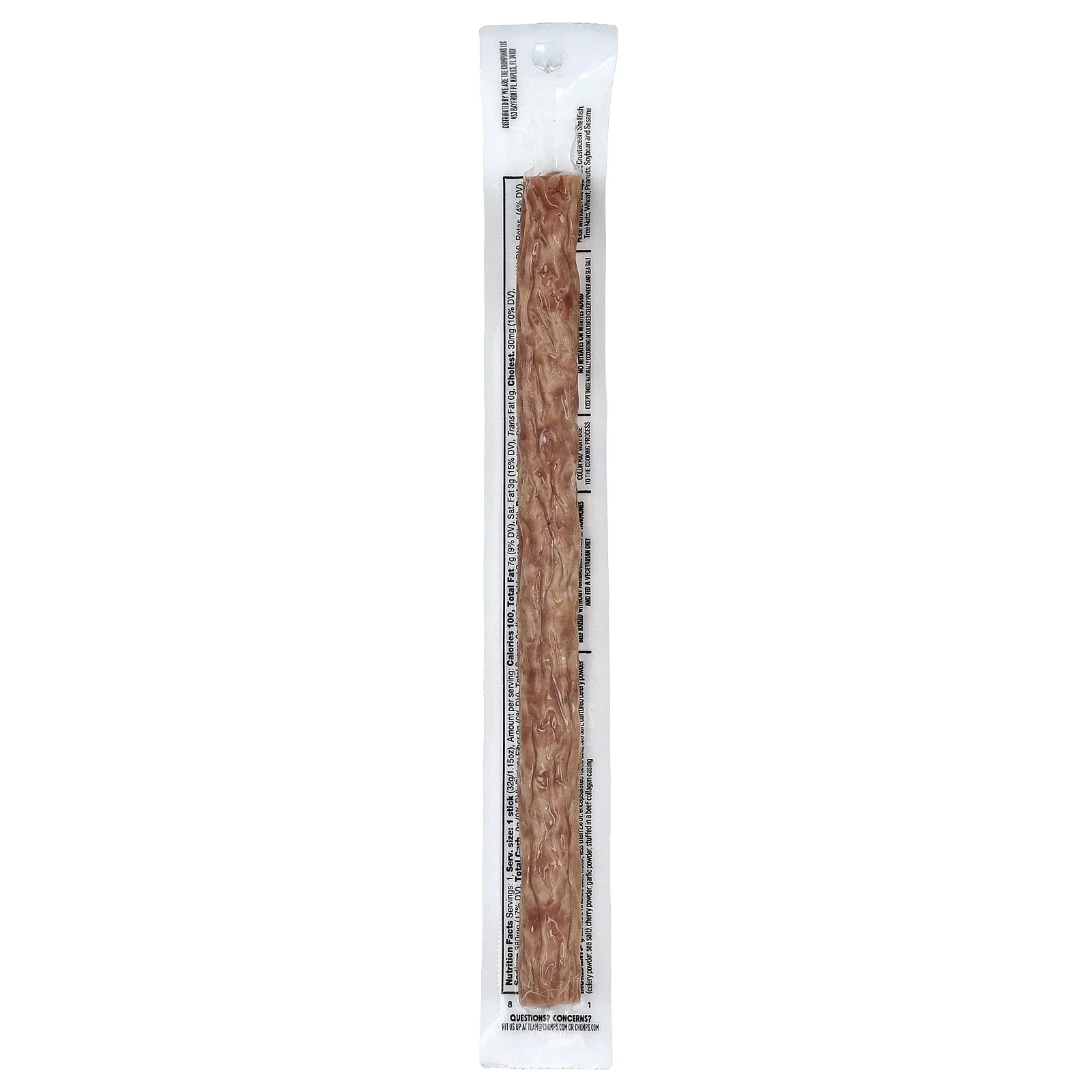 Chomps, говяжьи палочки с морской солью, неострый, 32 г (1,15 унции)
