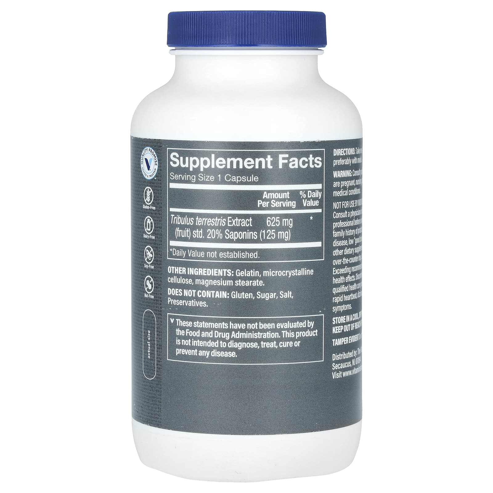 The Vitamin Shoppe, экстракт якорцев стелющихся для мужчин, 625 мг, 300 капсул