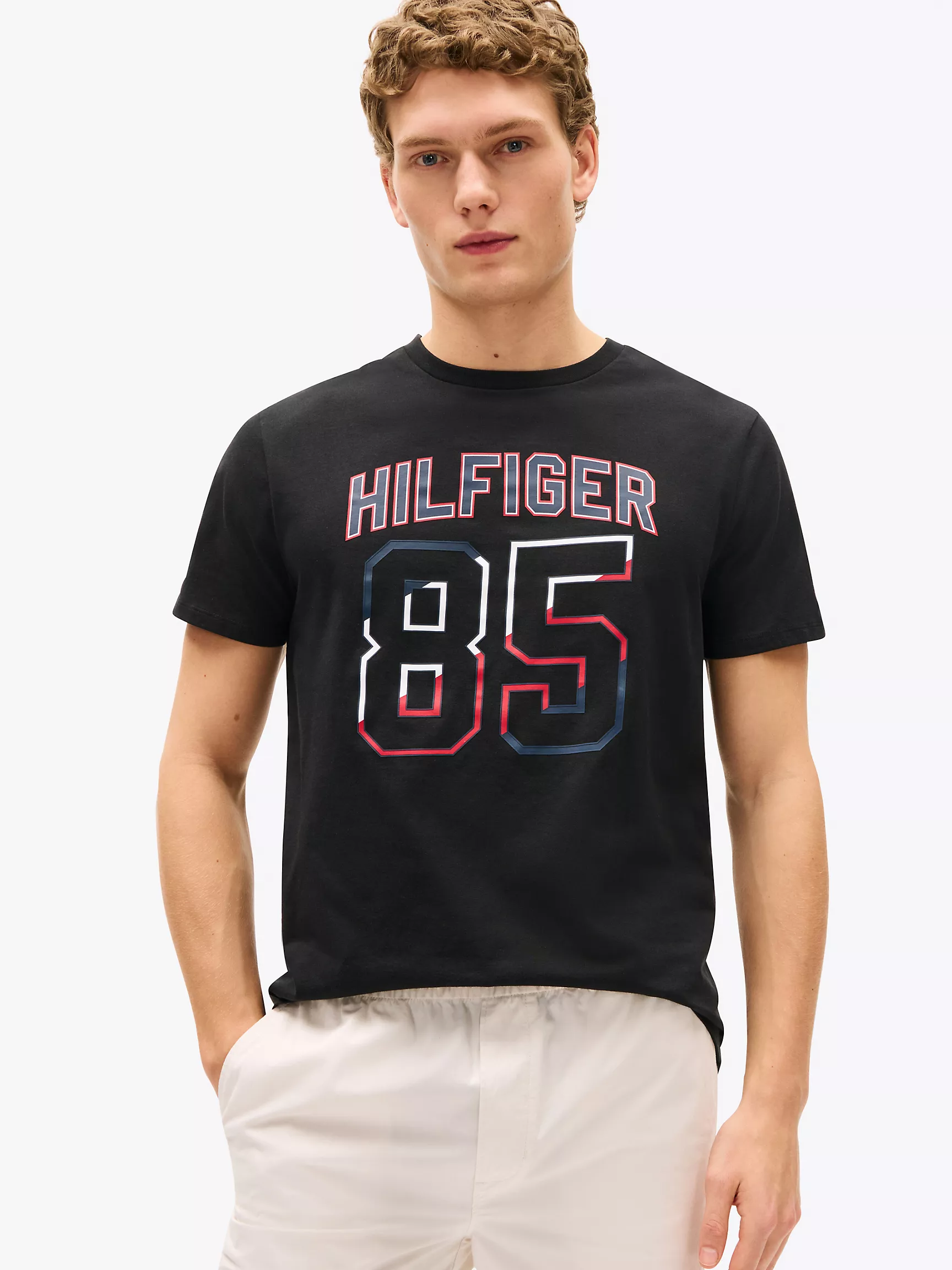 Мужская футболка Tommy Hilfiger, Футболка с логотипом Hilfiger 85