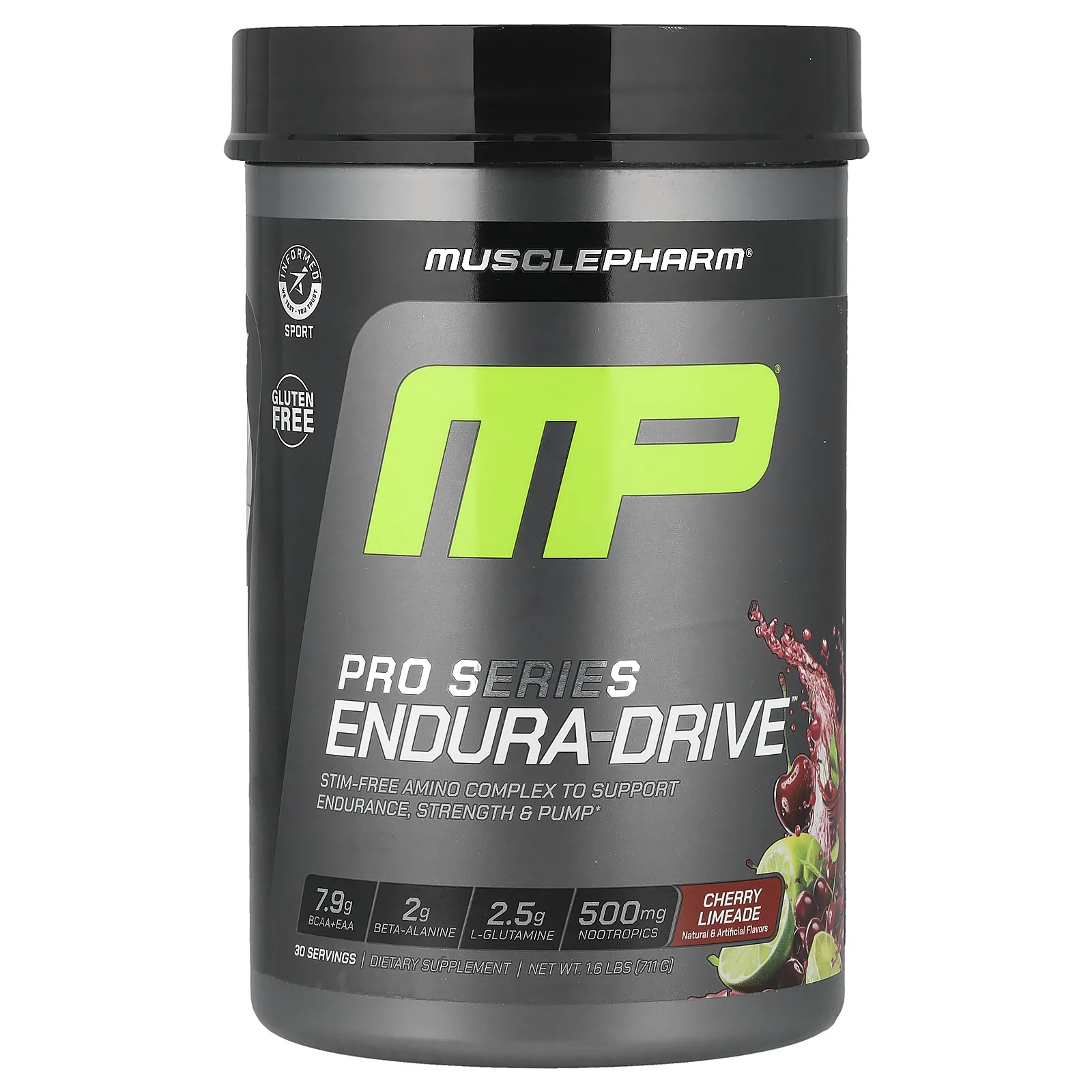 MusclePharm, Pro Series, Endura-Drive™, со вкусом вишневого лаймада, 711 г (1,6 фунта)