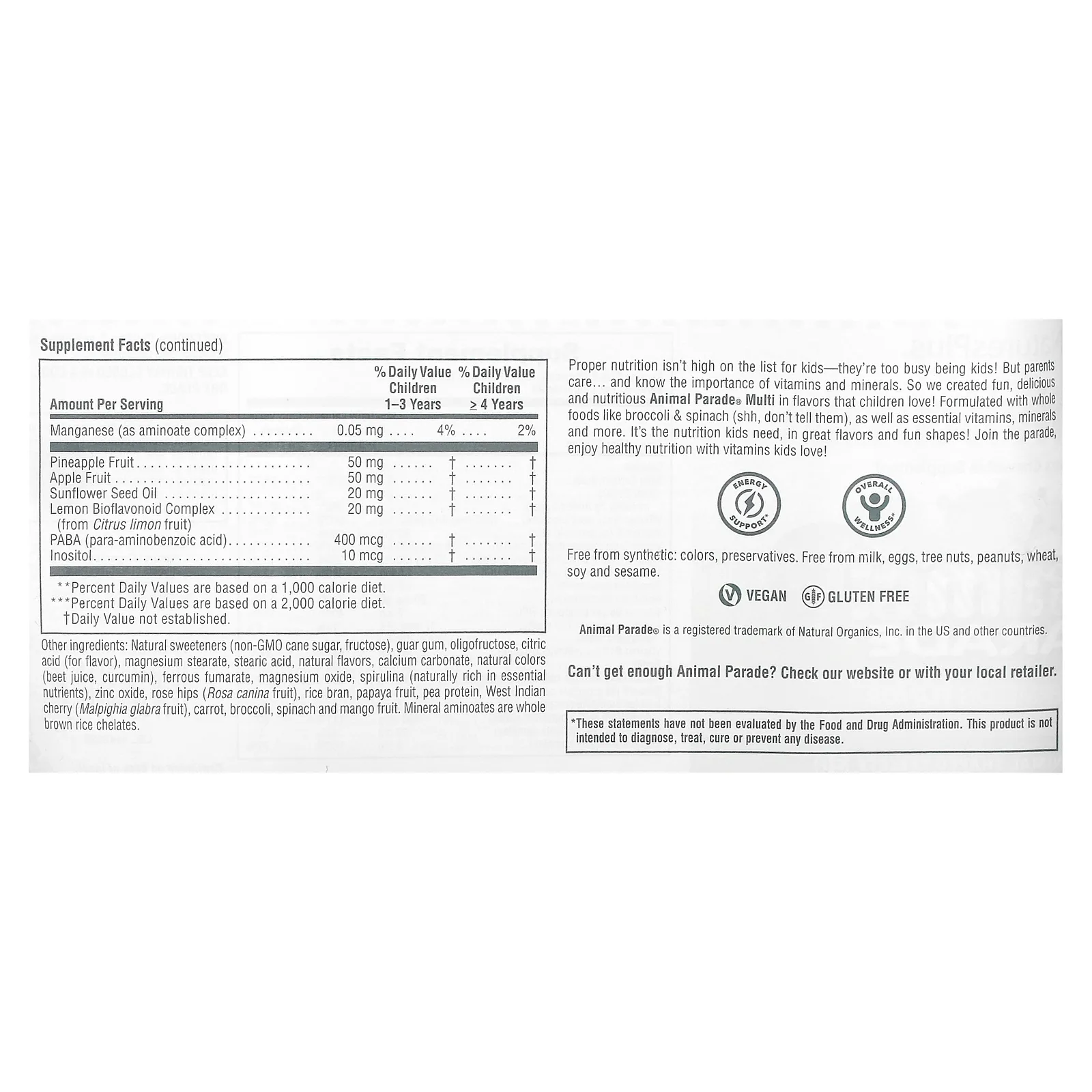 NaturesPlus, Animal Parade, жевательная добавка для детей, со вкусом арбуза, 180 таблеток в форме животных