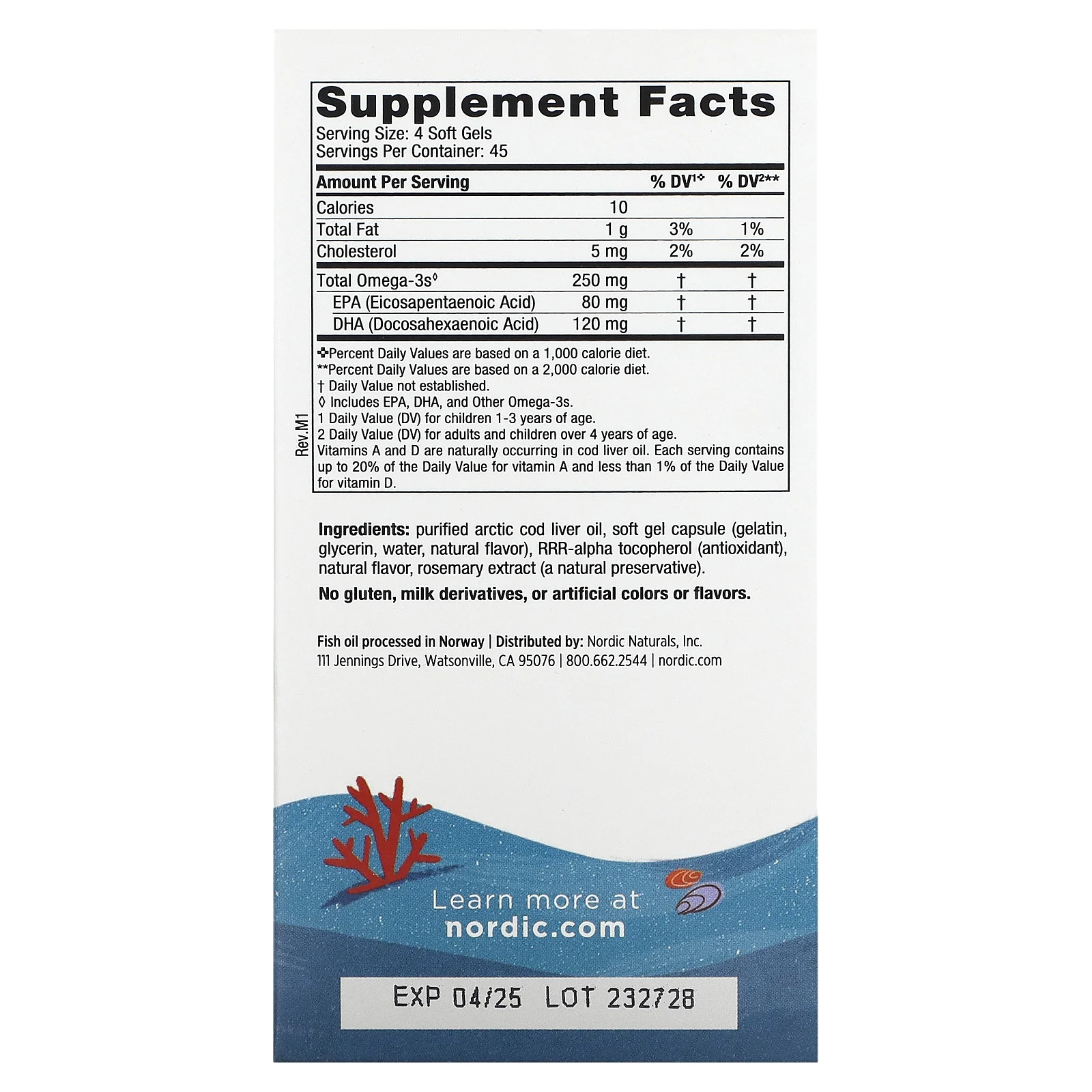 Nordic Naturals, Children's DHA, ДГК для детей, со вкусом клубники, для детей 3–6 лет, 250 мг, 180 мини-капсул