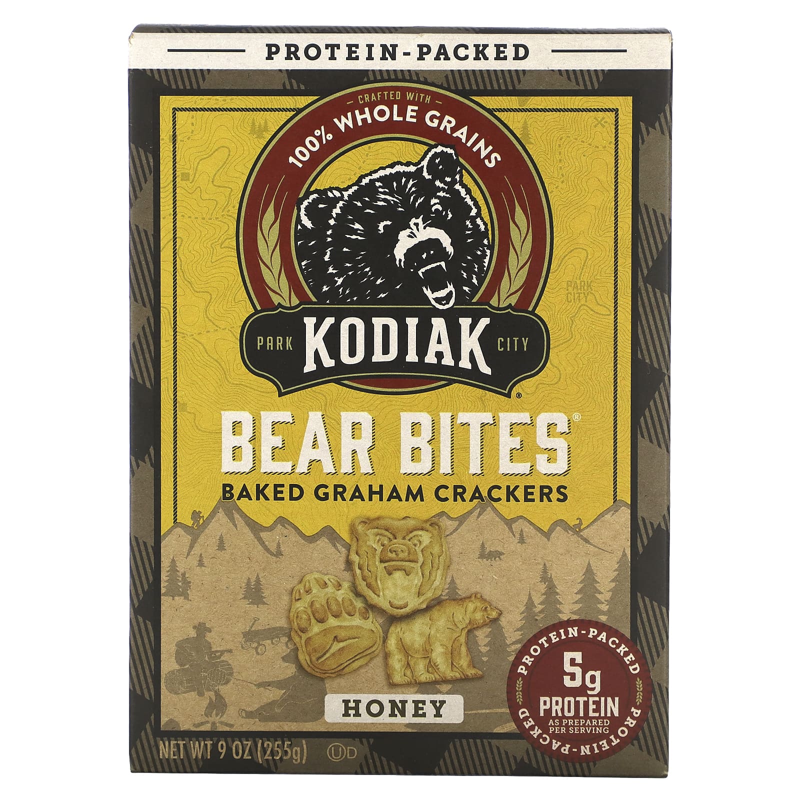 Kodiak Cakes, Bear Bites, запеченные крекеры с медом, 255 г (9 унций)