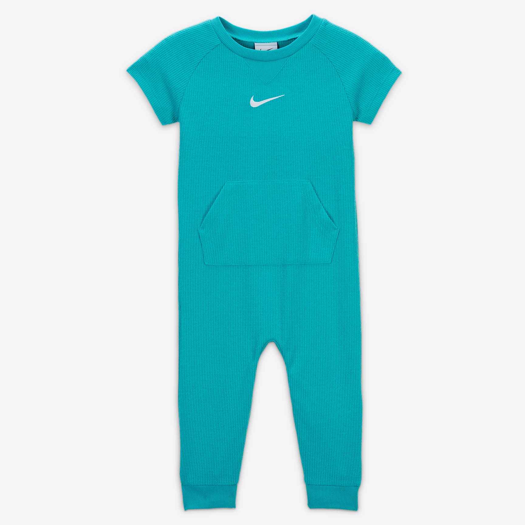 Nike Essentials Baby (0-9M) Short Sleeve Waffle Knit Coverall