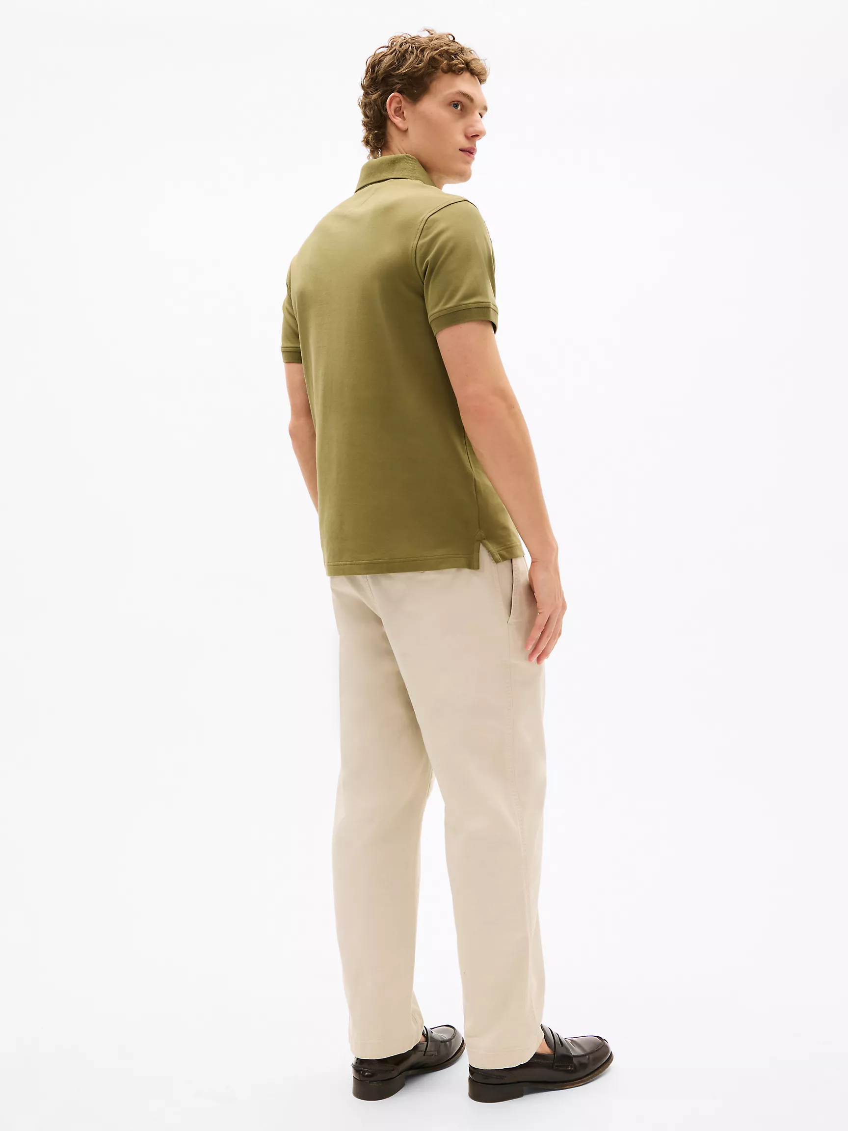 Мужское поло Tommy Hilfiger, Приталенное эластичное поло из пике