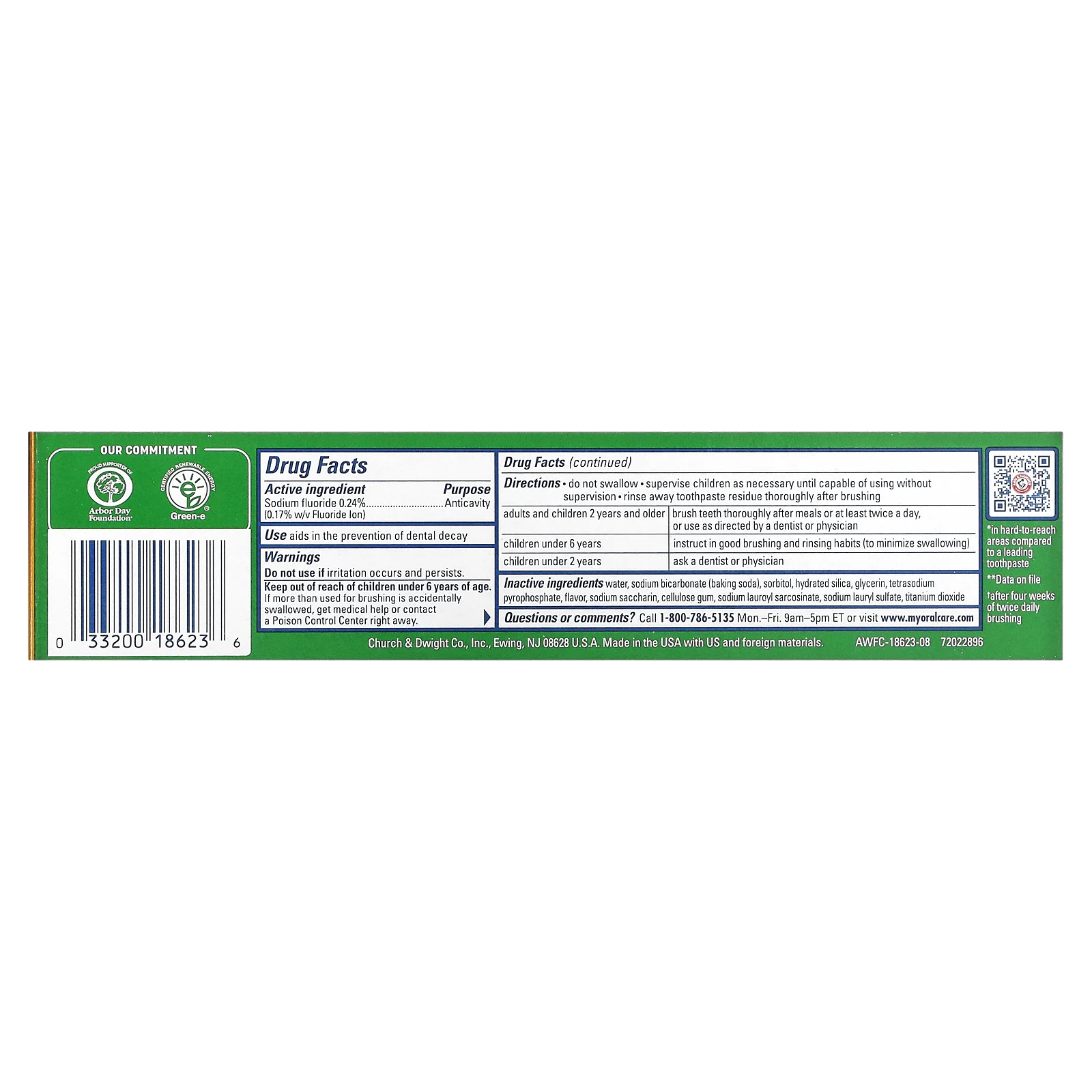 Arm & Hammer, AdvanceWhite, Зубная паста, освежающая дыхание, зимняя мята, 6,0 унций (170 г)
