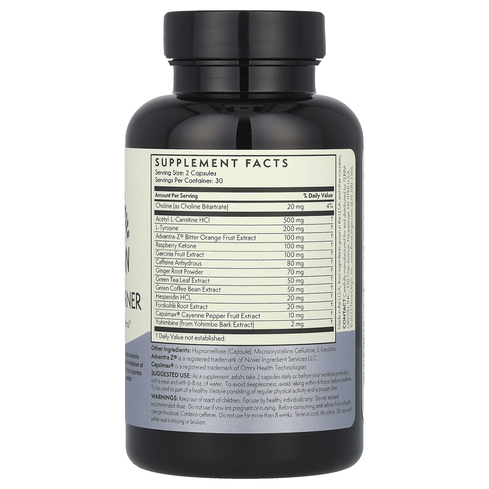 Terra Origin, Здоровый сжигатель жира, 60 капсул