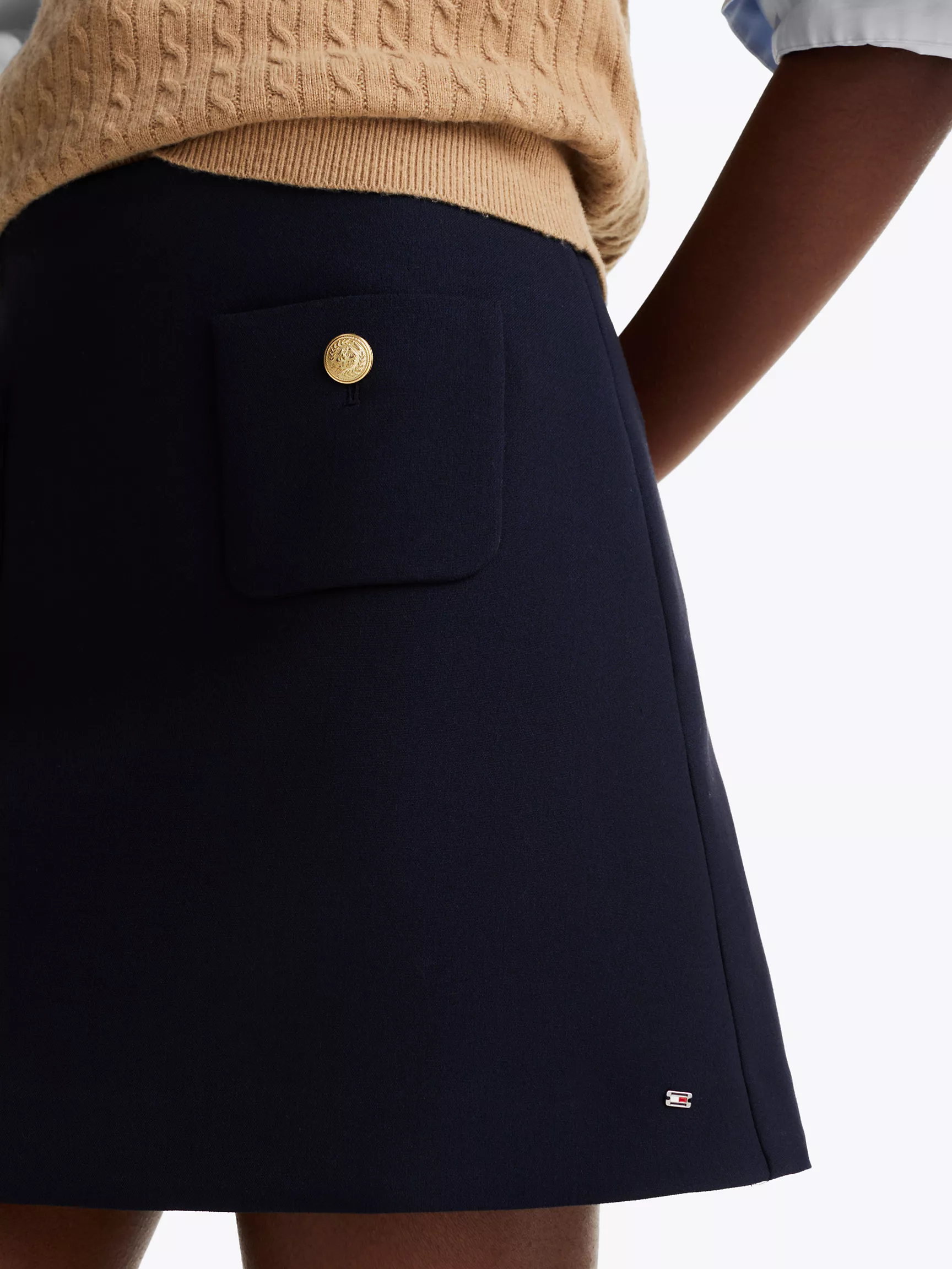 Женская юбка Tommy Hilfiger, Мини-юбка из двойного трикотажа