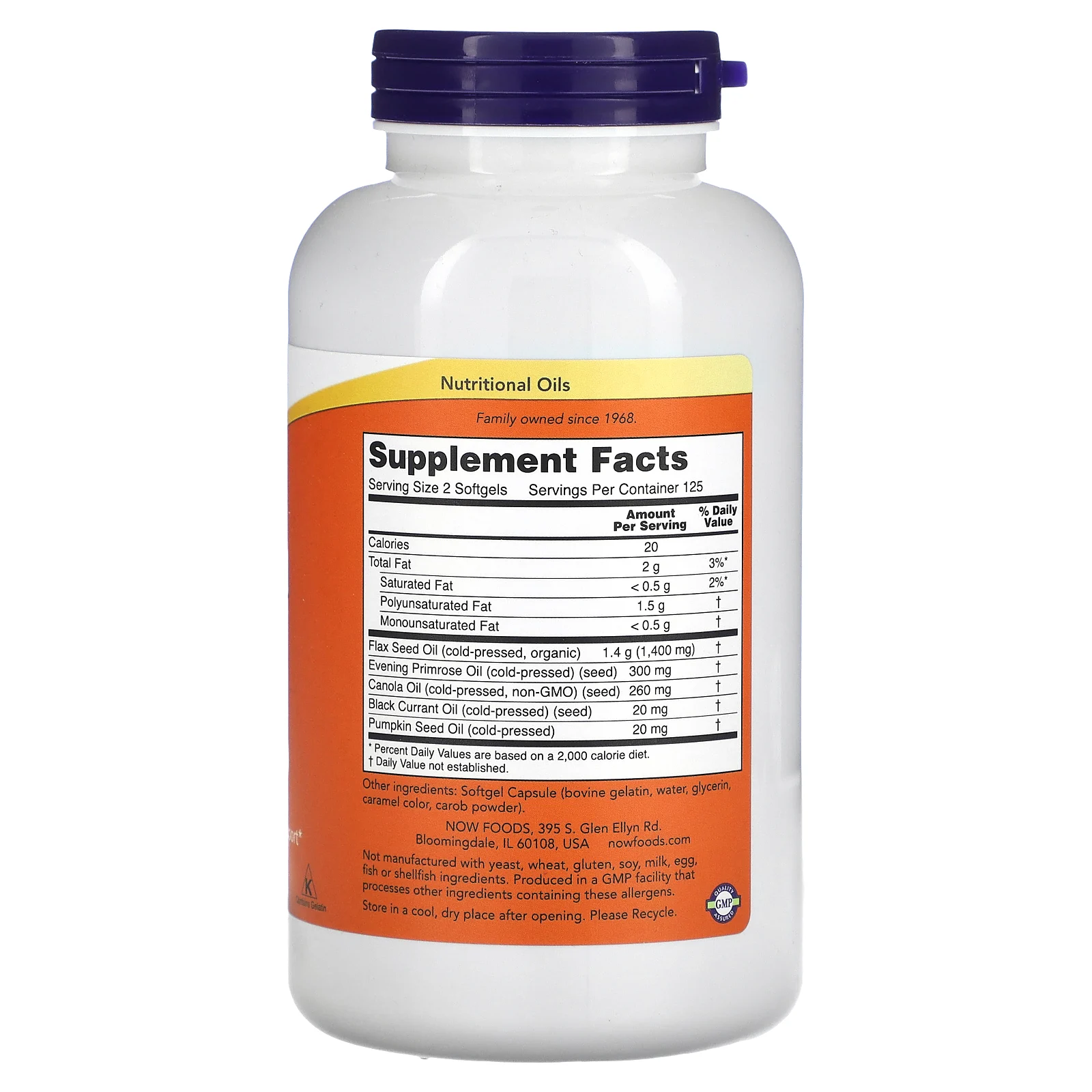 NOW Foods, омега 3-6-9, 1000 мг, 250 мягких таблеток