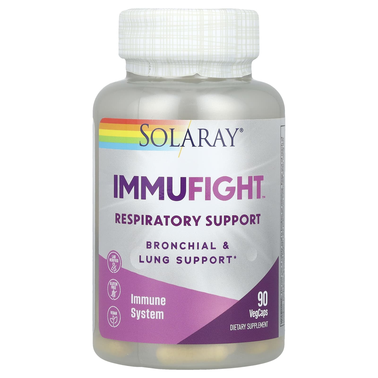 Solaray, ImmuFight, поддержка дыхательной системы, 90 VegCaps