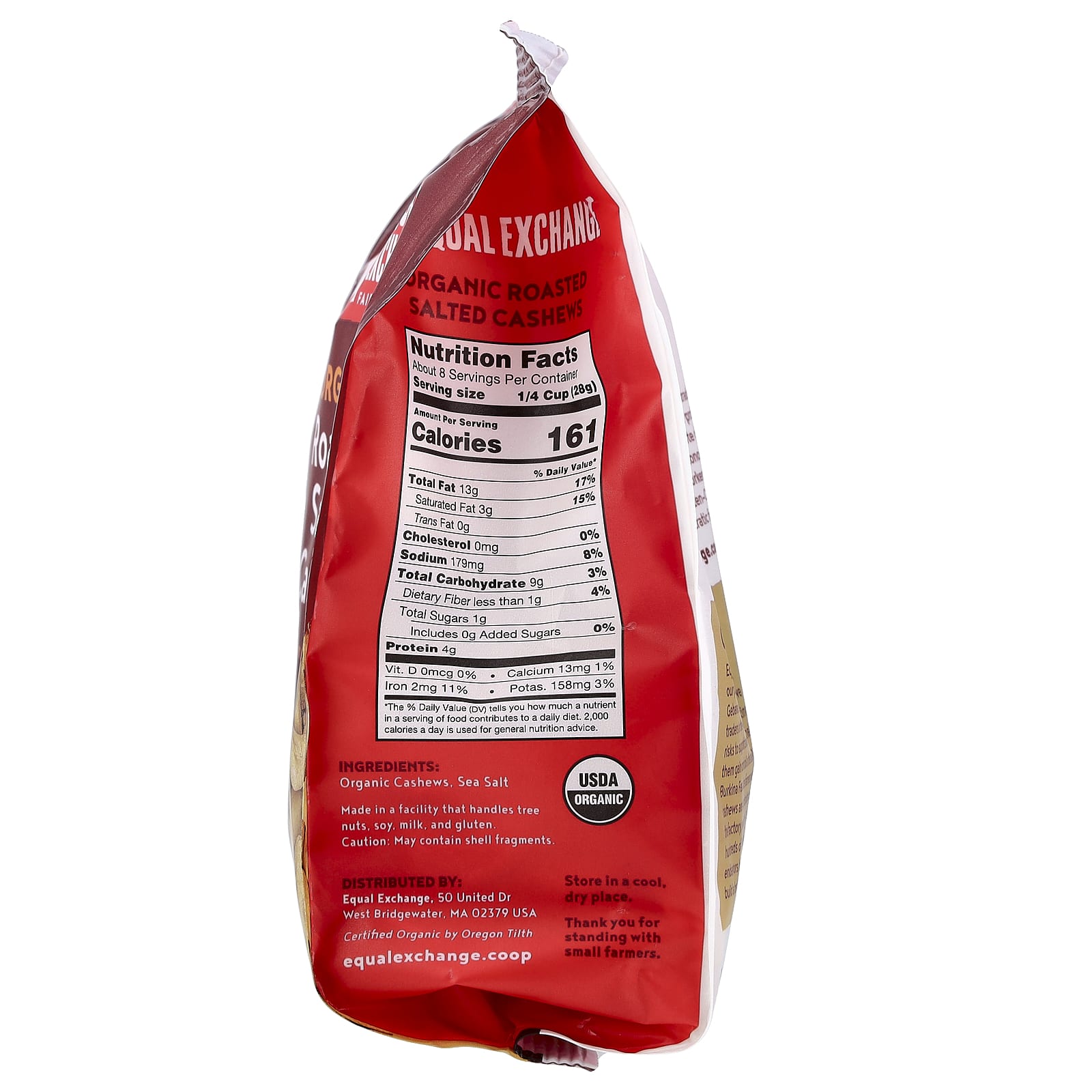 Equal Exchange, Органические жареные соленые кешью, 227 г (8 унций)