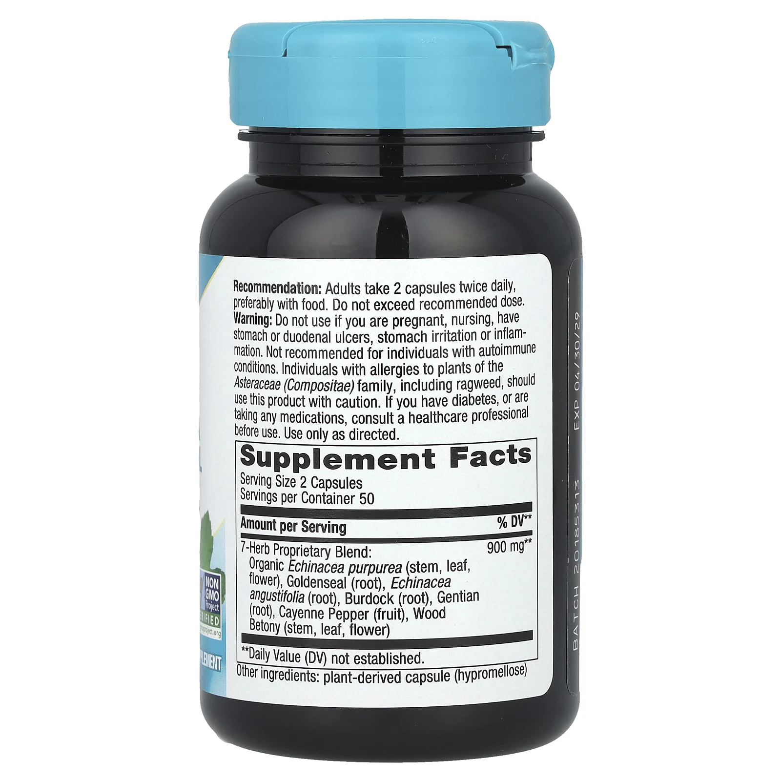 Nature's Way, Эхинацея желтокорень, 450 мг, 100 веганских капсул