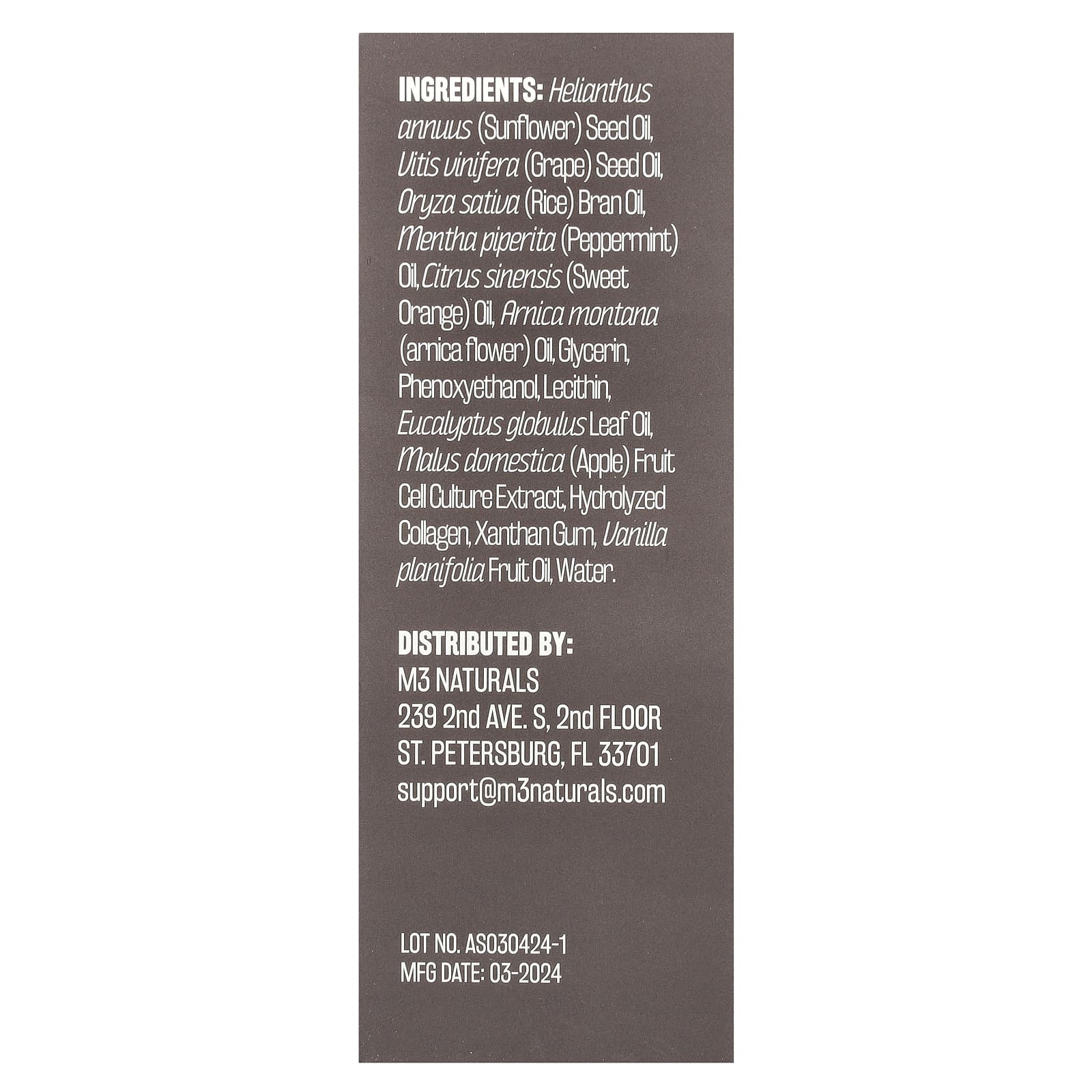 M3 Naturals, Масло для массажа при боли в мышцах, сладкий апельсин и ваниль, 240 мл (8 жидк. унц.)