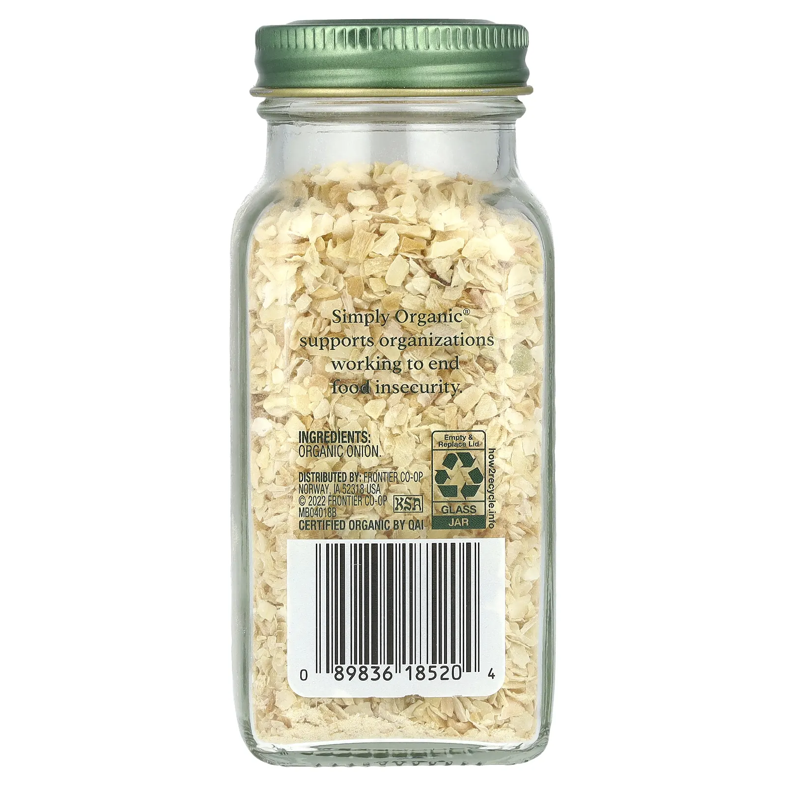 Simply Organic, Измельченный лук, 2.21 унций (63 г)