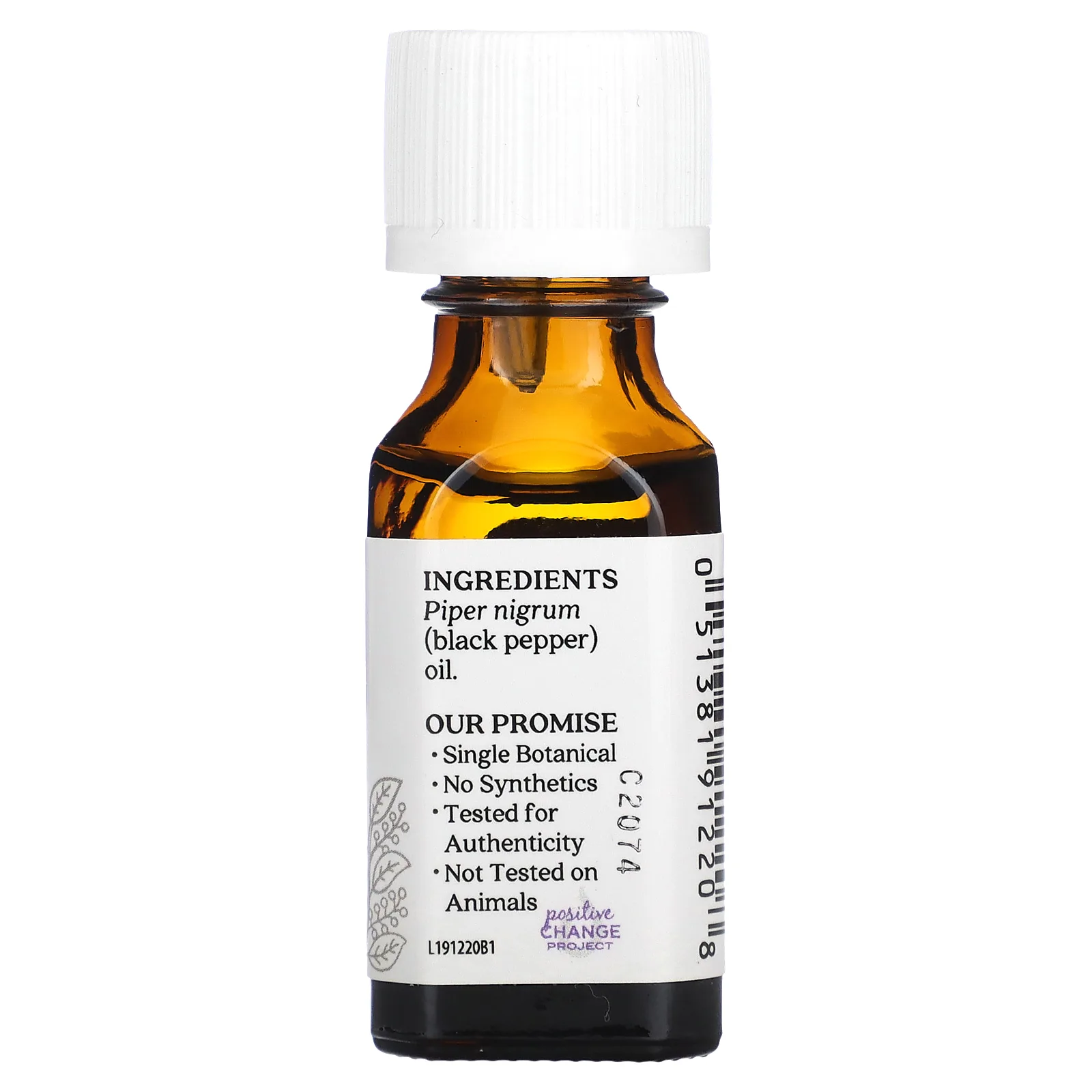 Aura Cacia, Чистое эфирное масло, черный перец, 15 мл (0,5 жидк. Унции)