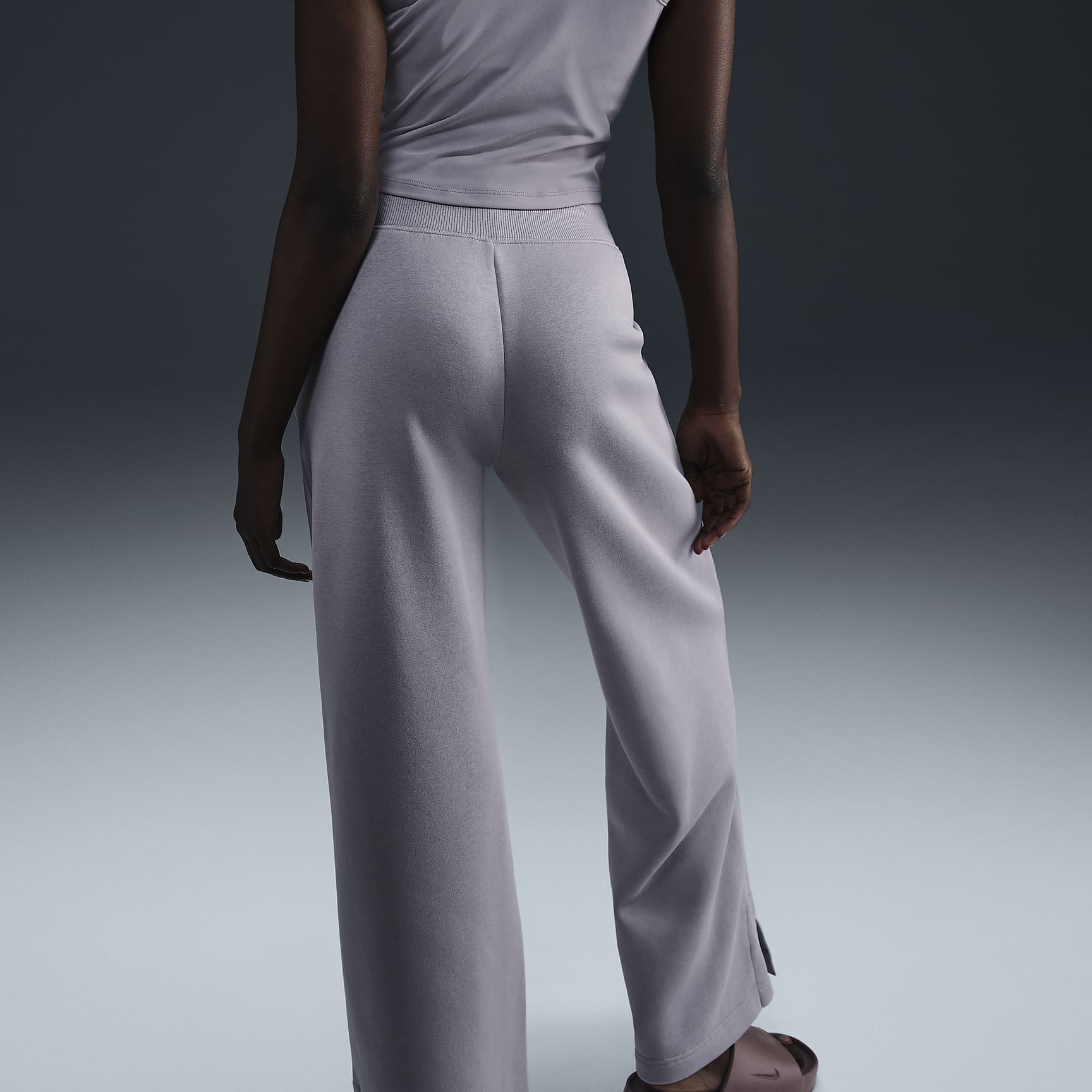 Nike Sportswear Phoenix Fleece Women's High-Waisted Wide-Leg Logo Pants