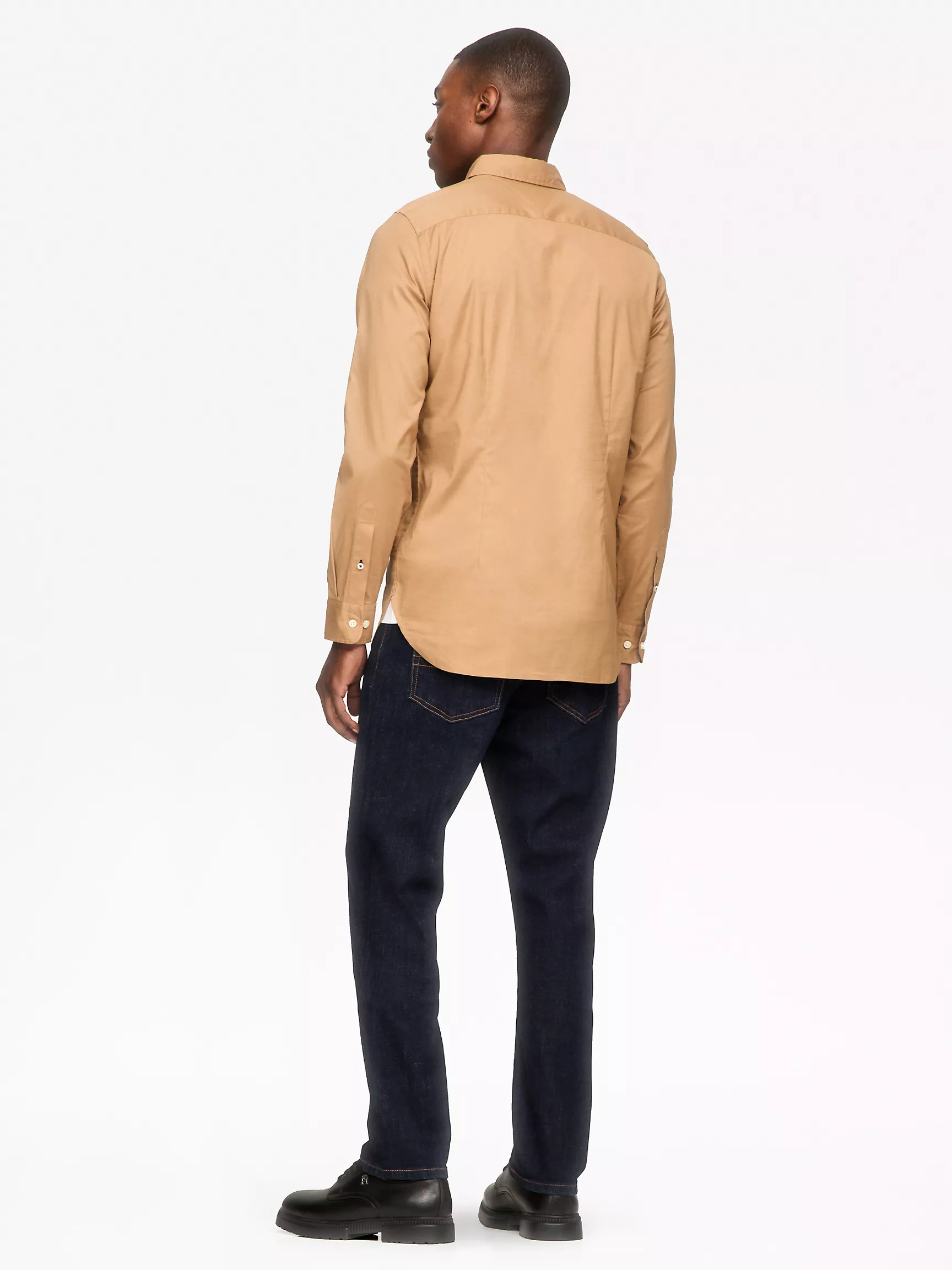 Мужская классическая рубашка Tommy Hilfiger, Приталенная рубашка THFlex из поплина