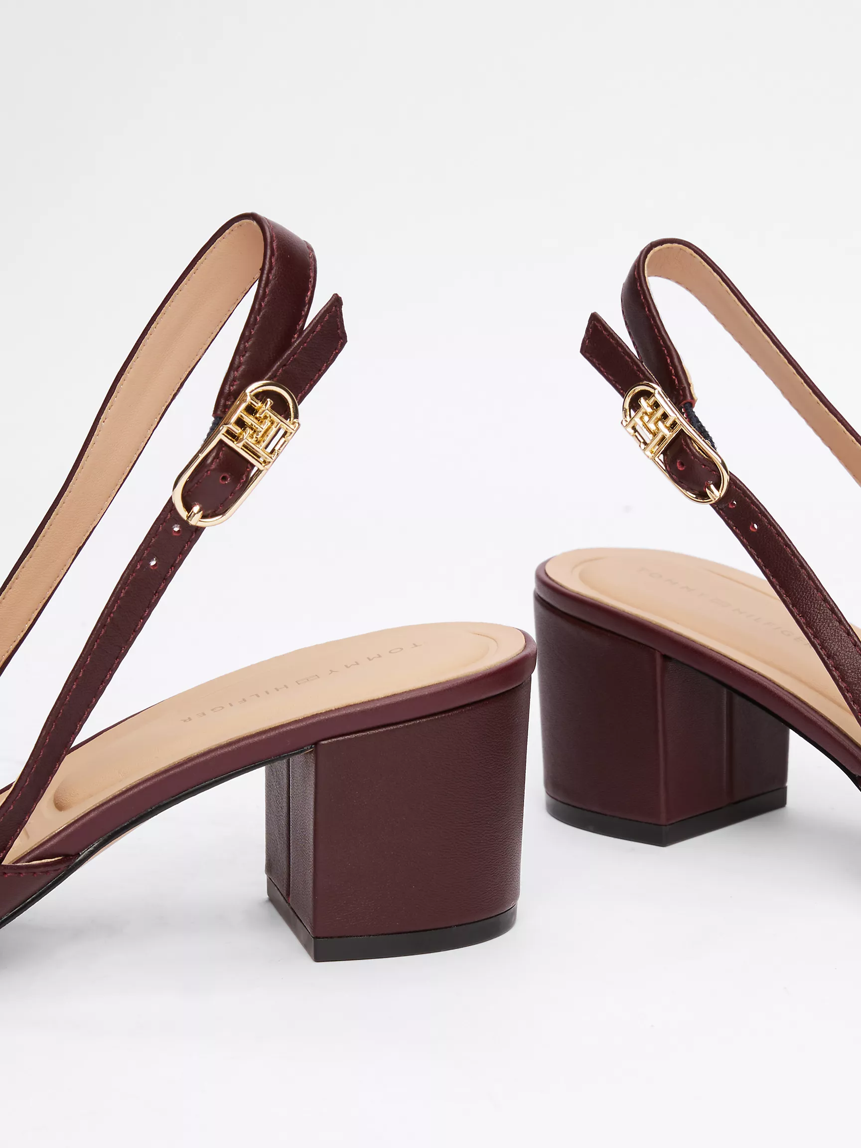 Женская обувь Tommy Hilfiger, Кожаные туфли с открытой пяткой и монограммным узором