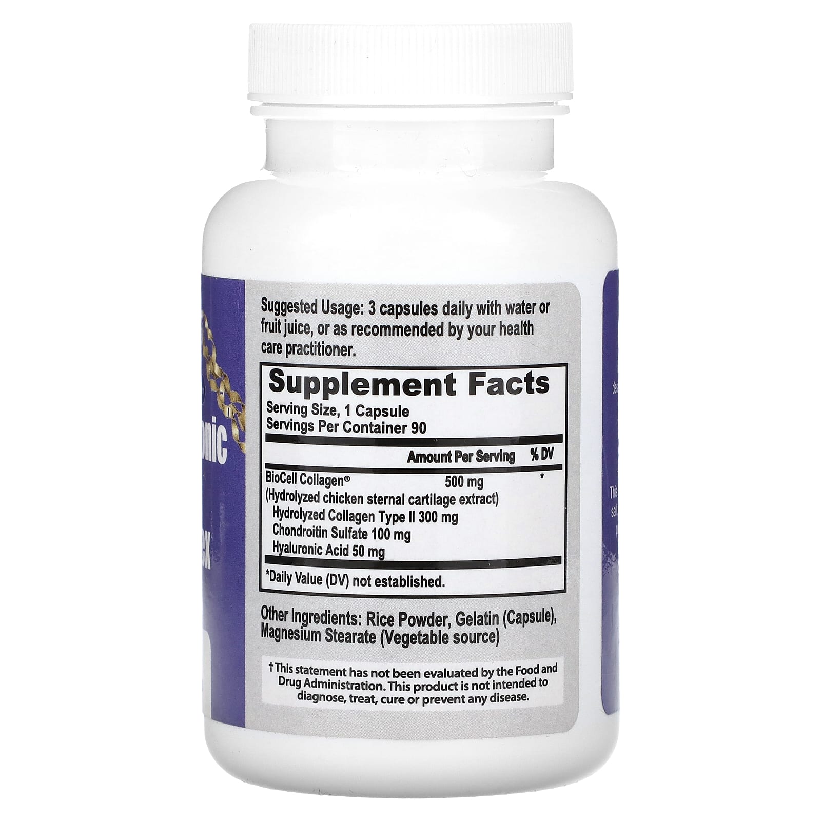 California Natural, HA, комплекс с гиалуроновой кислотой, 90 капсул