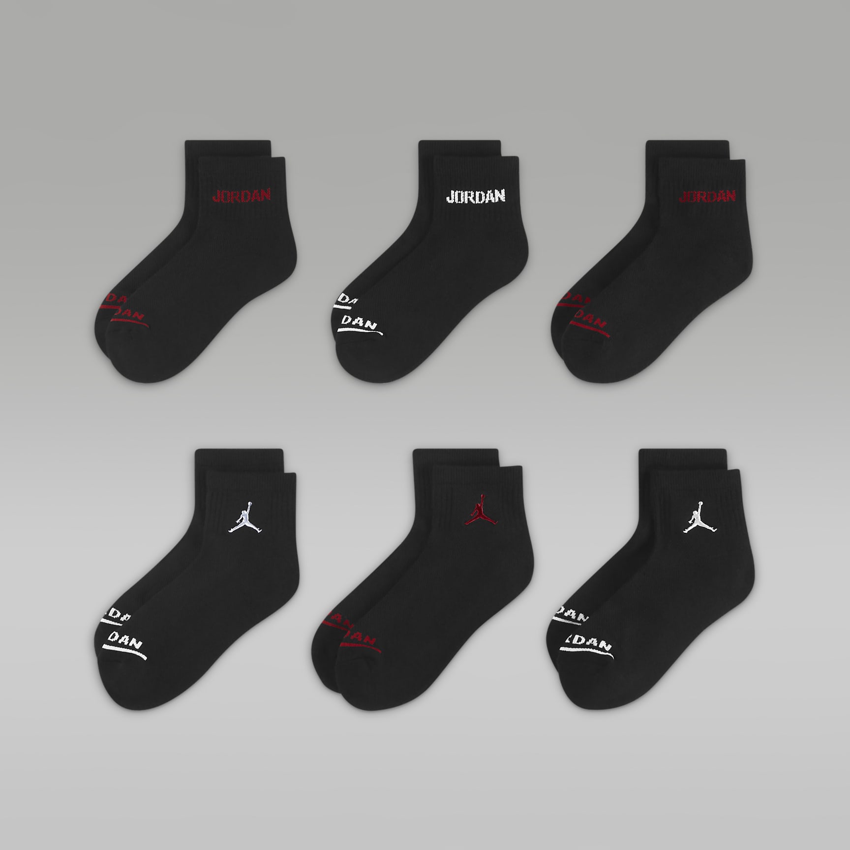 Jordan Big Kids' Legend Ankle Socks (6 Pairs)