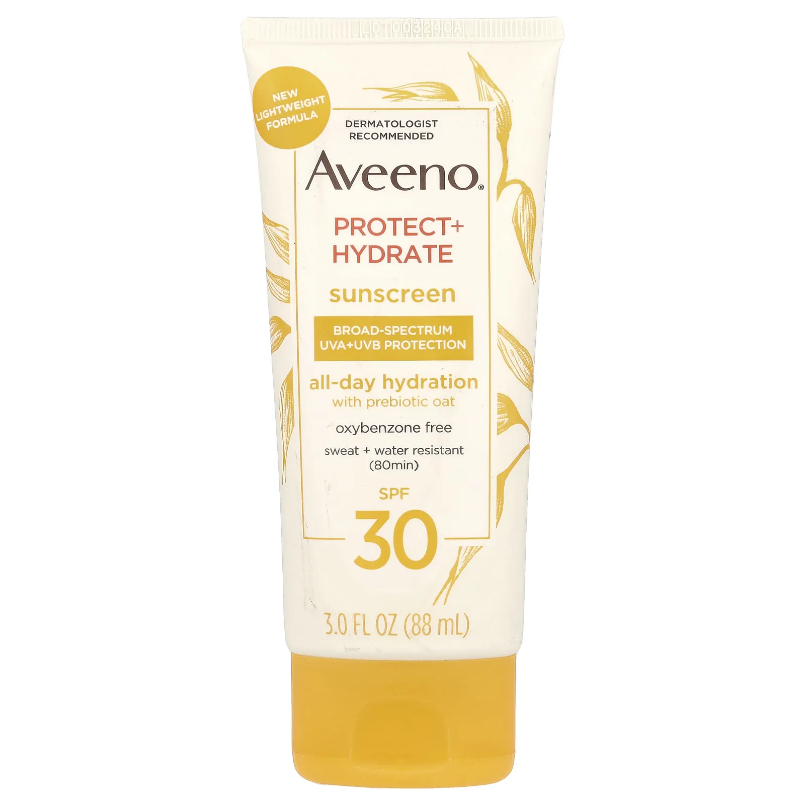 Aveeno, Солнцезащитное средство для защиты и увлажнения, SPF 30, 88 мл (3 жидк. Унции)