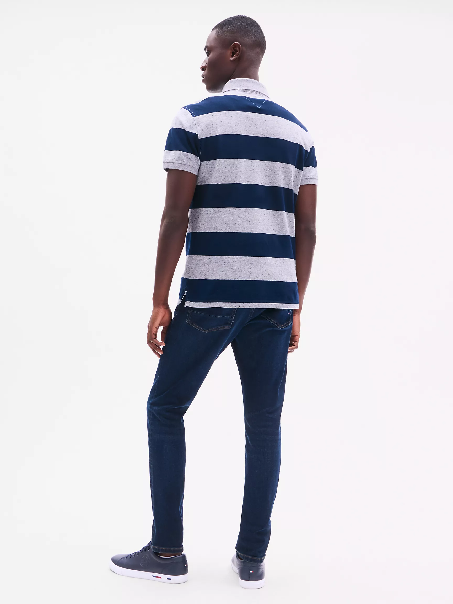 Мужское поло Tommy Hilfiger, Приталенное поло в регбийную полоску