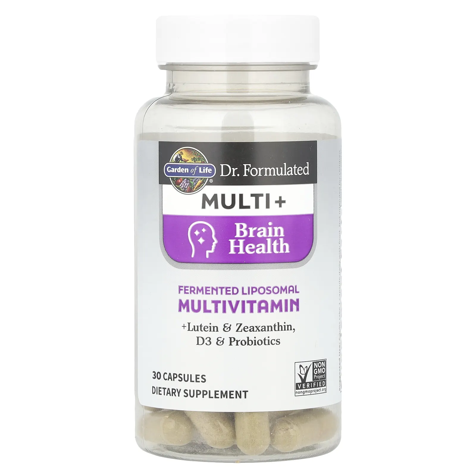Garden of Life, Компания Dr. Formated Multi +, здоровье мозга, 30 капсул