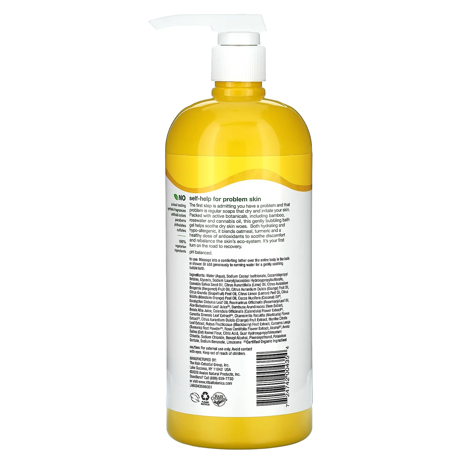 Alba Botanica, Very Emollient, гель для ванны и душа, лечебные травы, 946 мл (32 жидк. Унции)