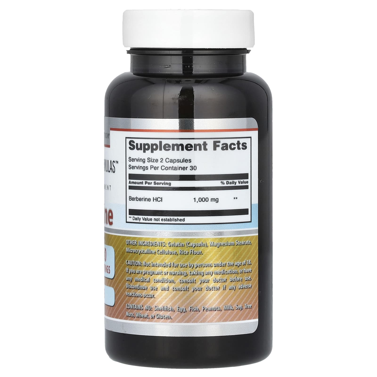 Amazing Nutrition, берберин, 1000 мг, 60 капсул (500 мг в 1 капсуле)