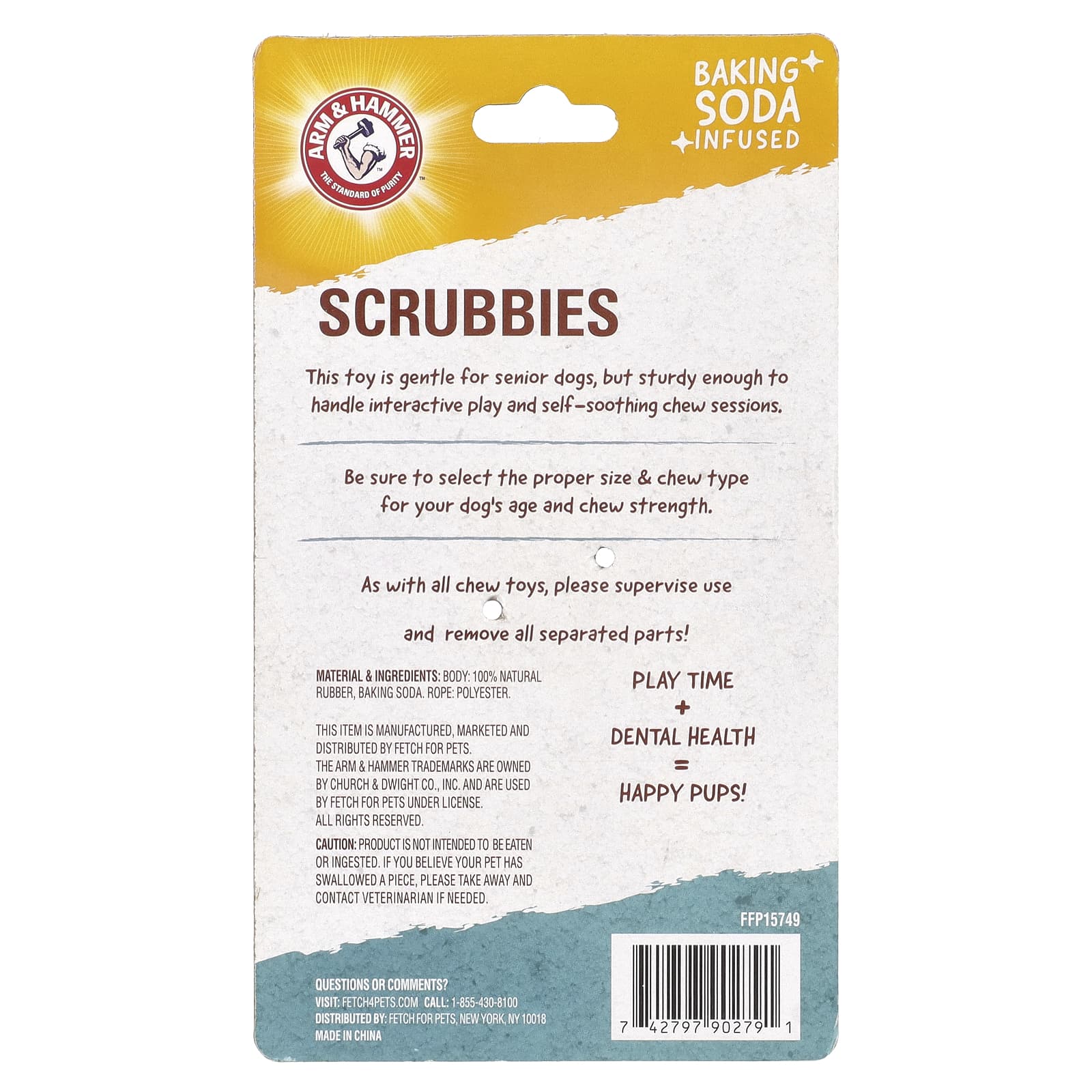 Arm & Hammer, Scrubbies, стоматологическая игрушка для пожилых собак, 1 игрушка