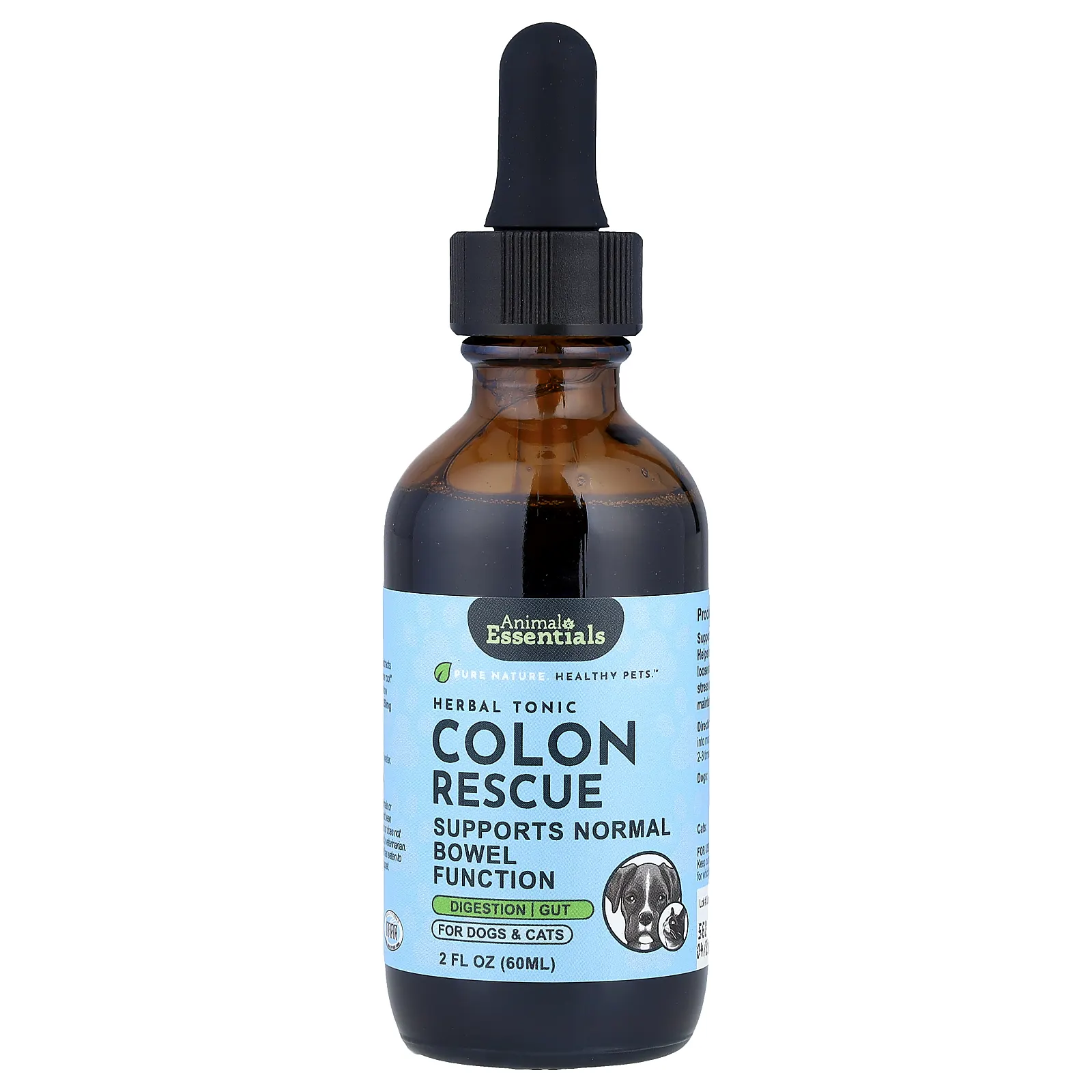 Animal Essentials, травяной тоник, для восстановления кишечника, для собак и кошек, 60 мл (2 жидк. унции)