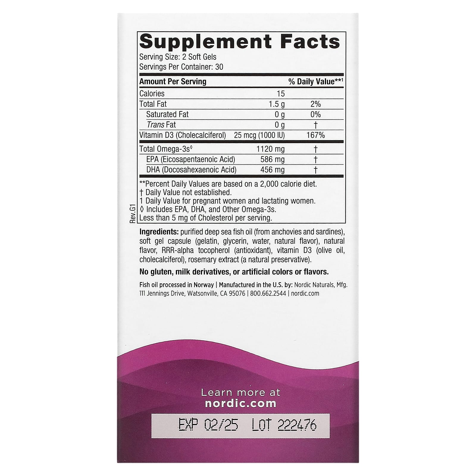 Nordic Naturals, омега-3 для молодых мам, со вкусом лимона, 1120 мг, 60 капсул (560 мг в 1 капсуле)