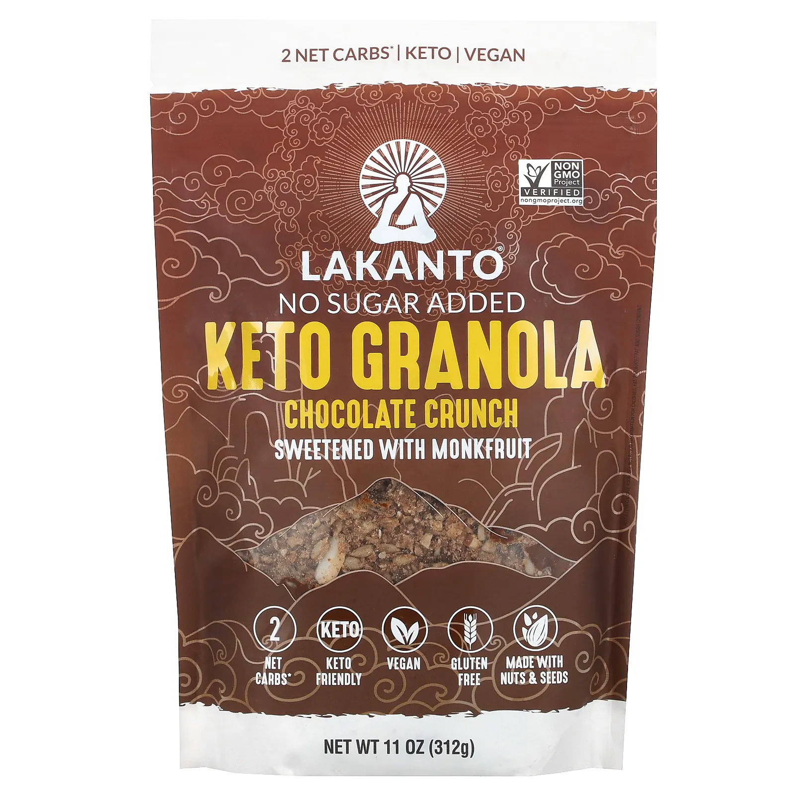 Lakanto, Keto Granola, шоколадная гранола, 312 г (11 унций)