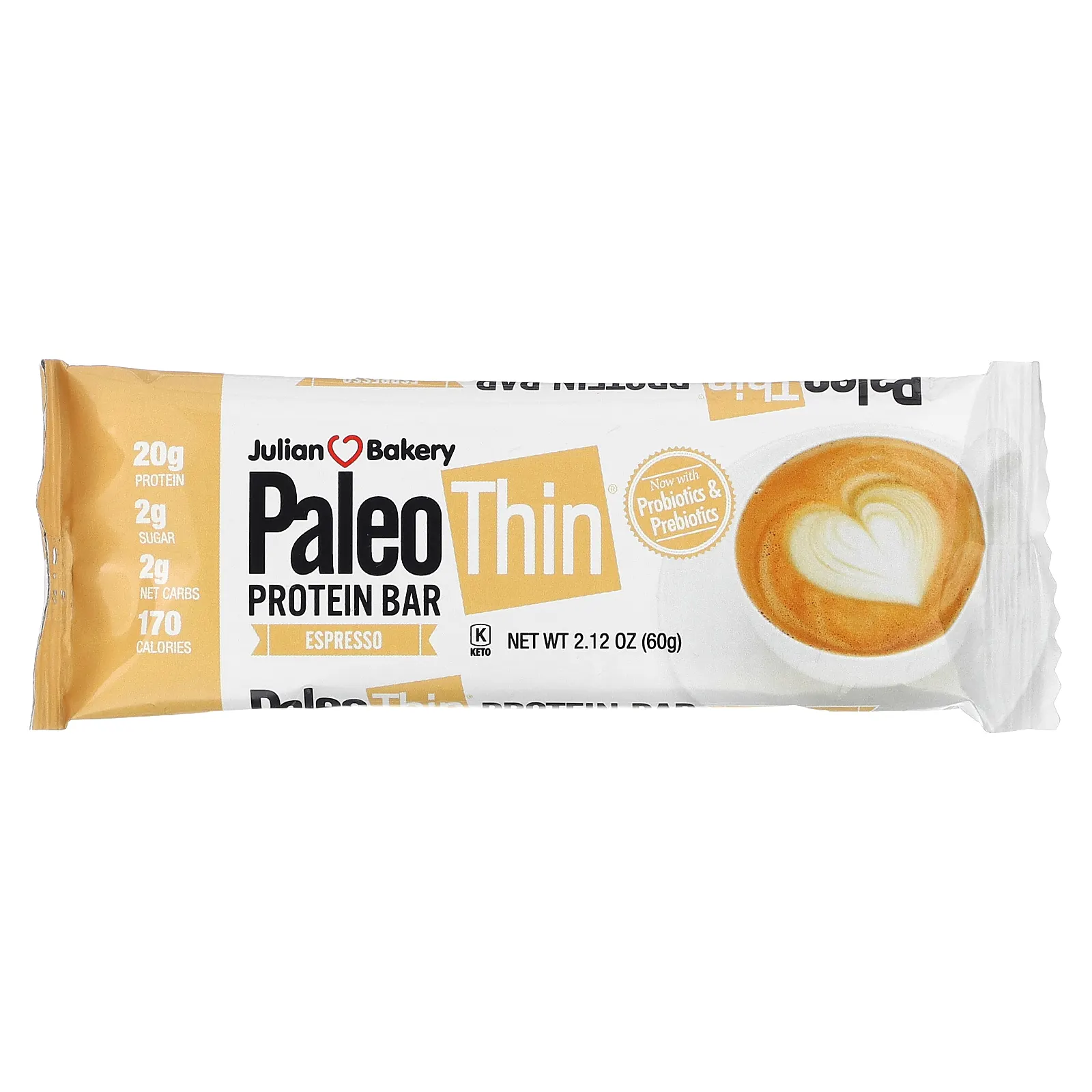 Julian Bakery, Paleo Protein Bar, Espresso, 12 батончиков, по 63,1 г (2,22 унции)