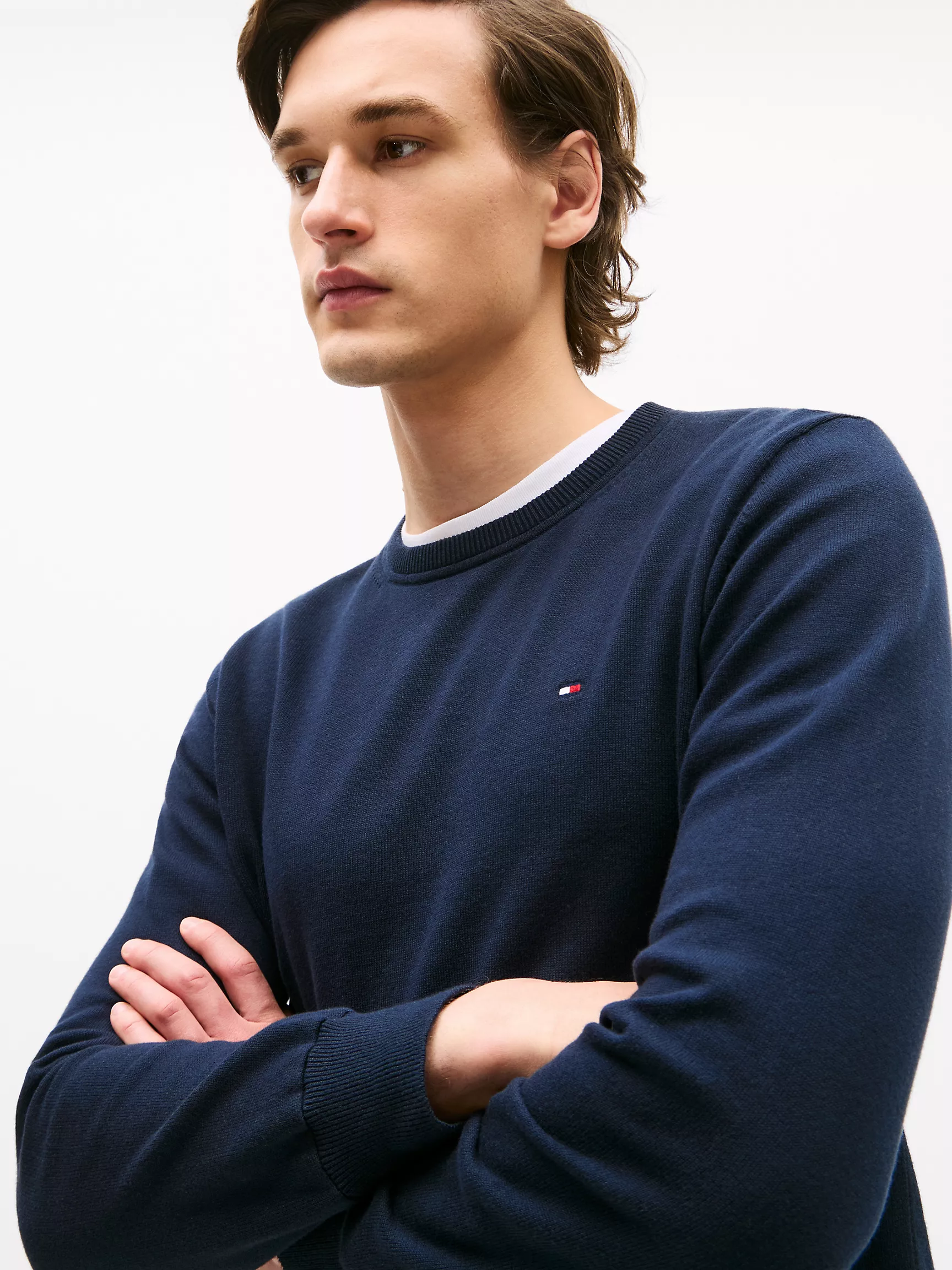 Мужской свитер Tommy Hilfiger, Классический свитер с круглым вырезом