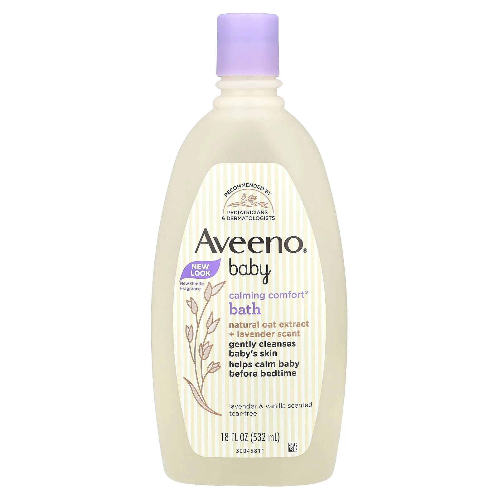 Aveeno, Baby, Calming Comfort Bath, с лавандой и ванилью, 532 мл (18 жидких унций)